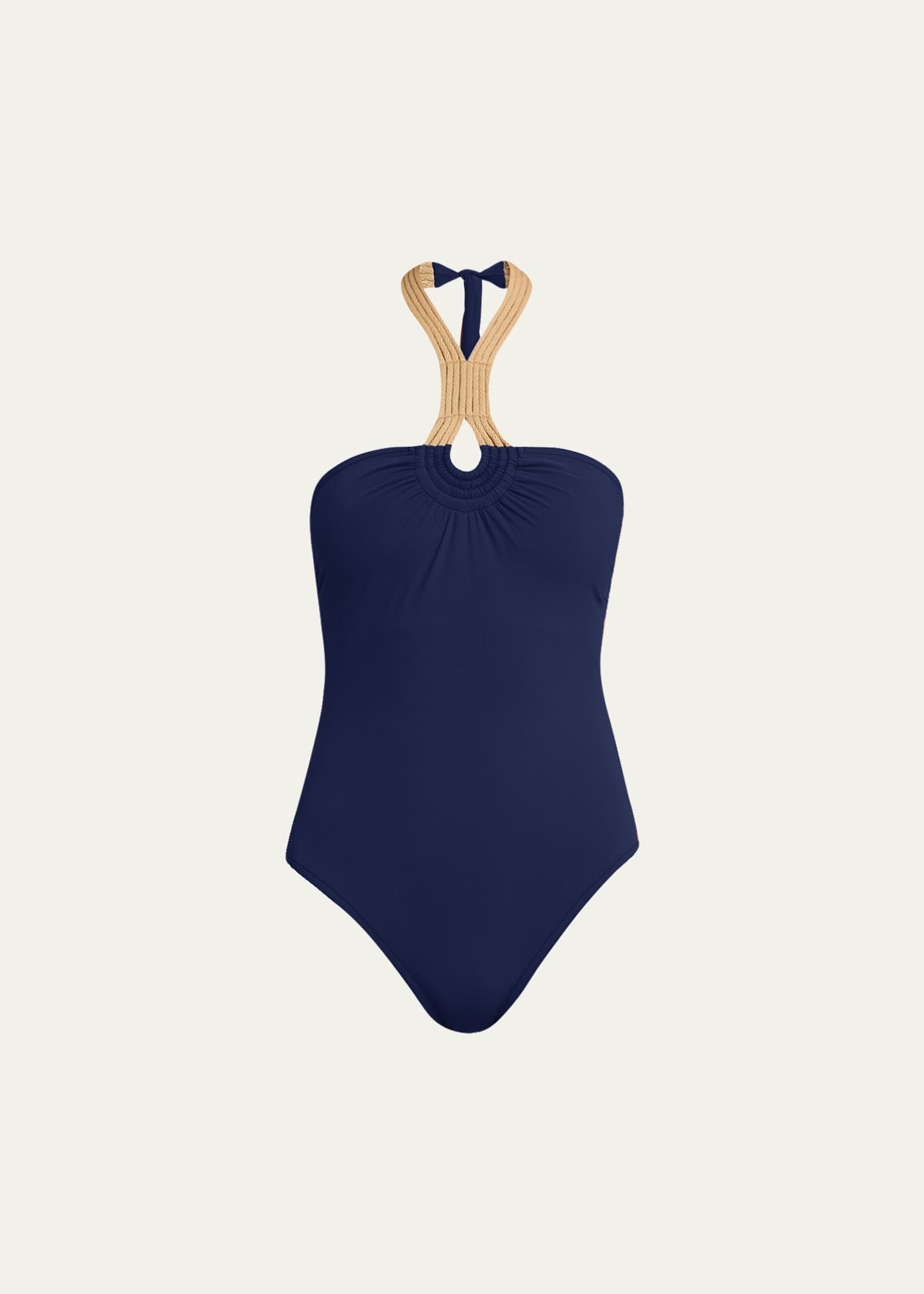 Karla Colletto Charlie Halter Bandeau One Piece Swimsuit