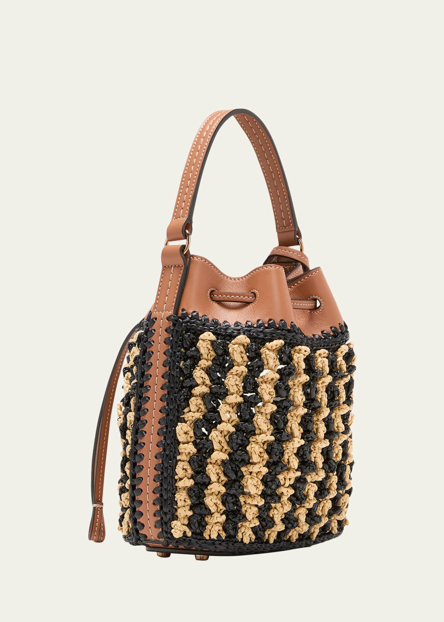 Tod's Micro Striped Crochet Bucket Bag - Bergdorf Goodman
