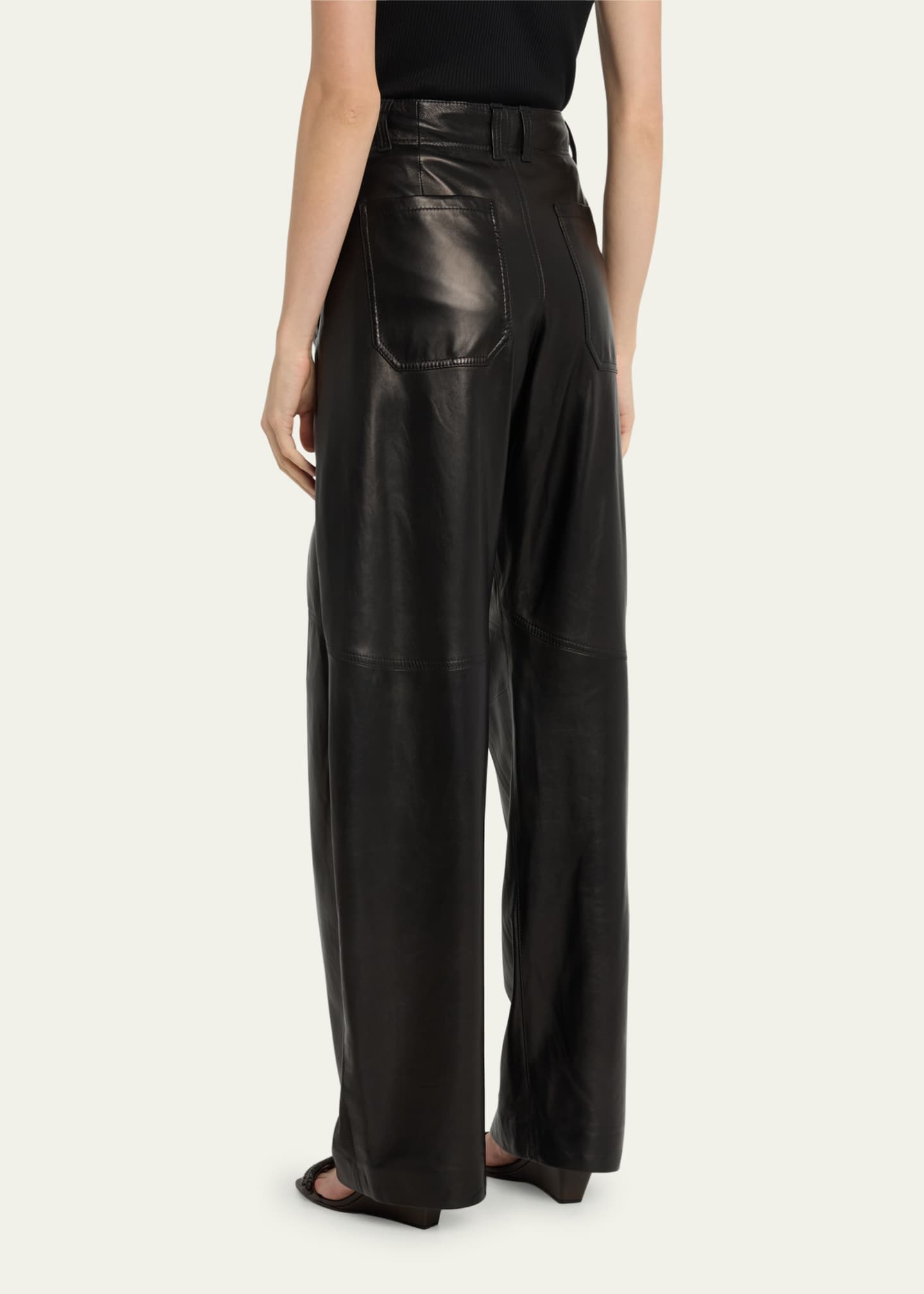 Brunello cucinelli leather pants deals