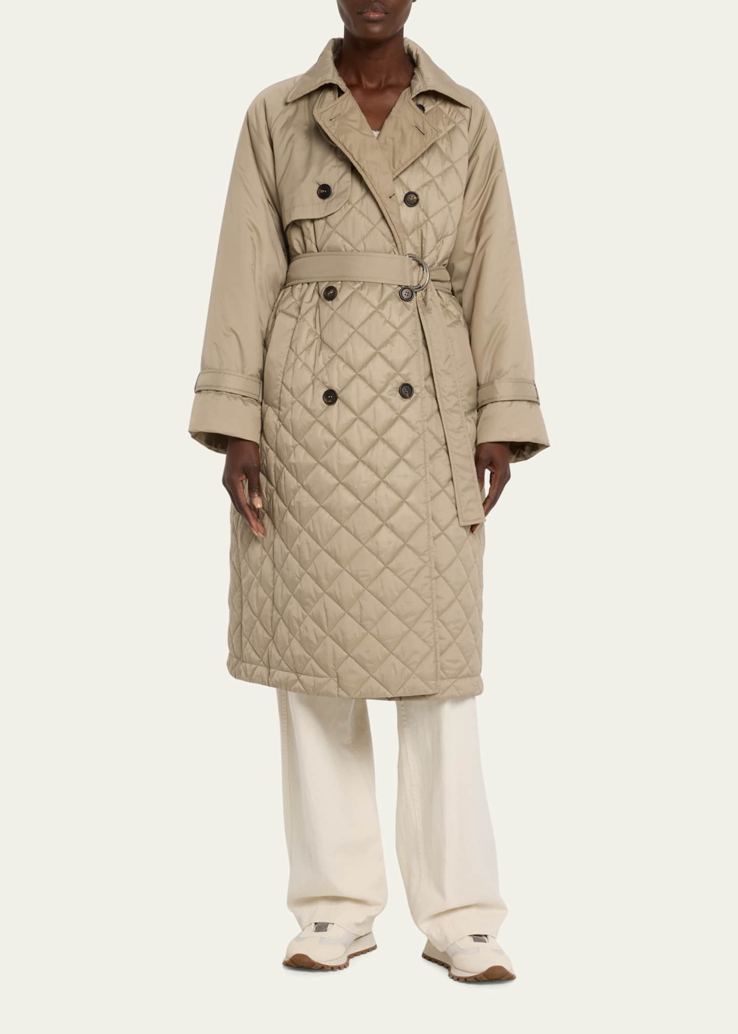 Burberry quilted trench coat clearance