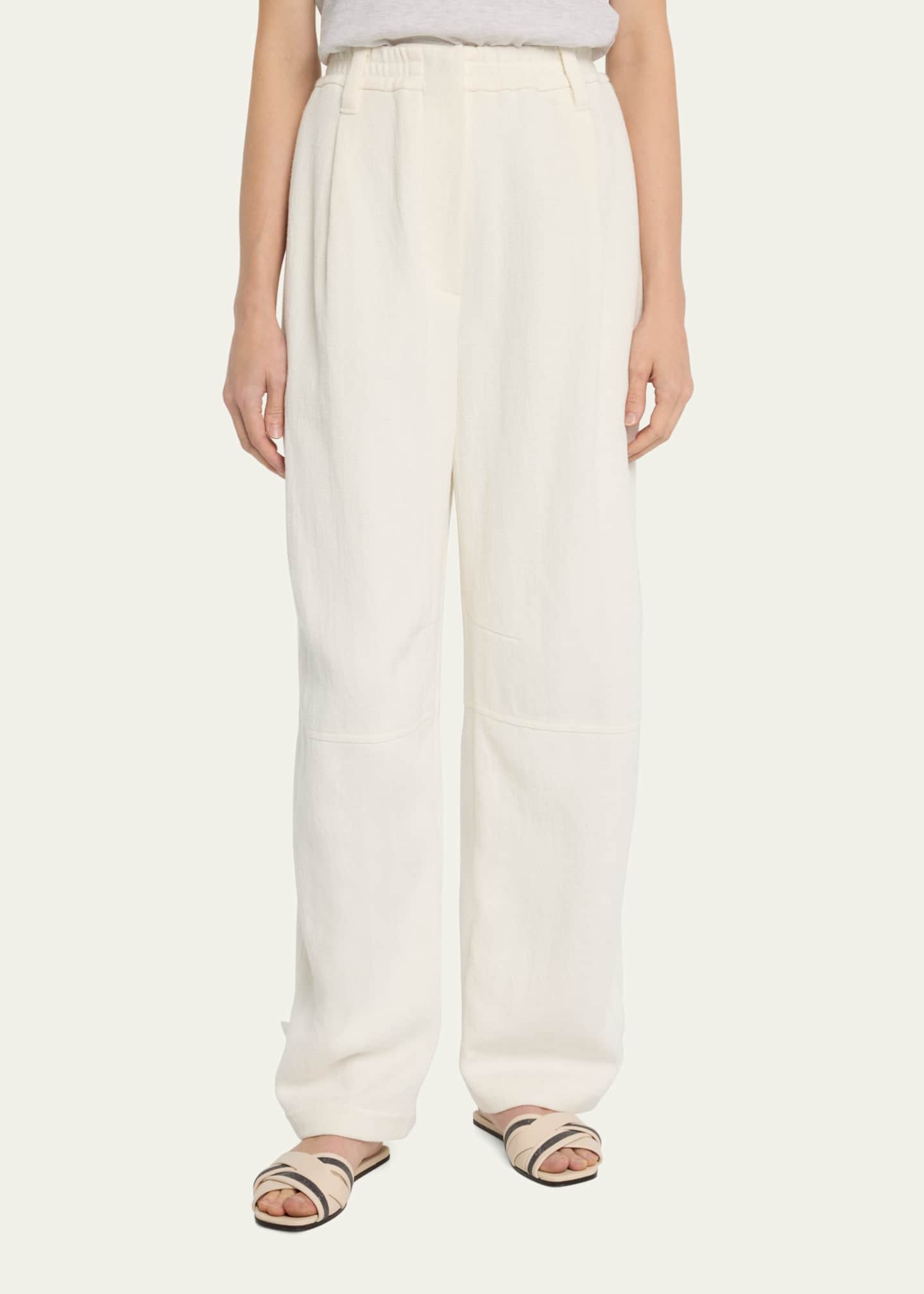 Brunello Cucinelli Cotton Linen Herringbone Pants Bergdorf Goodman