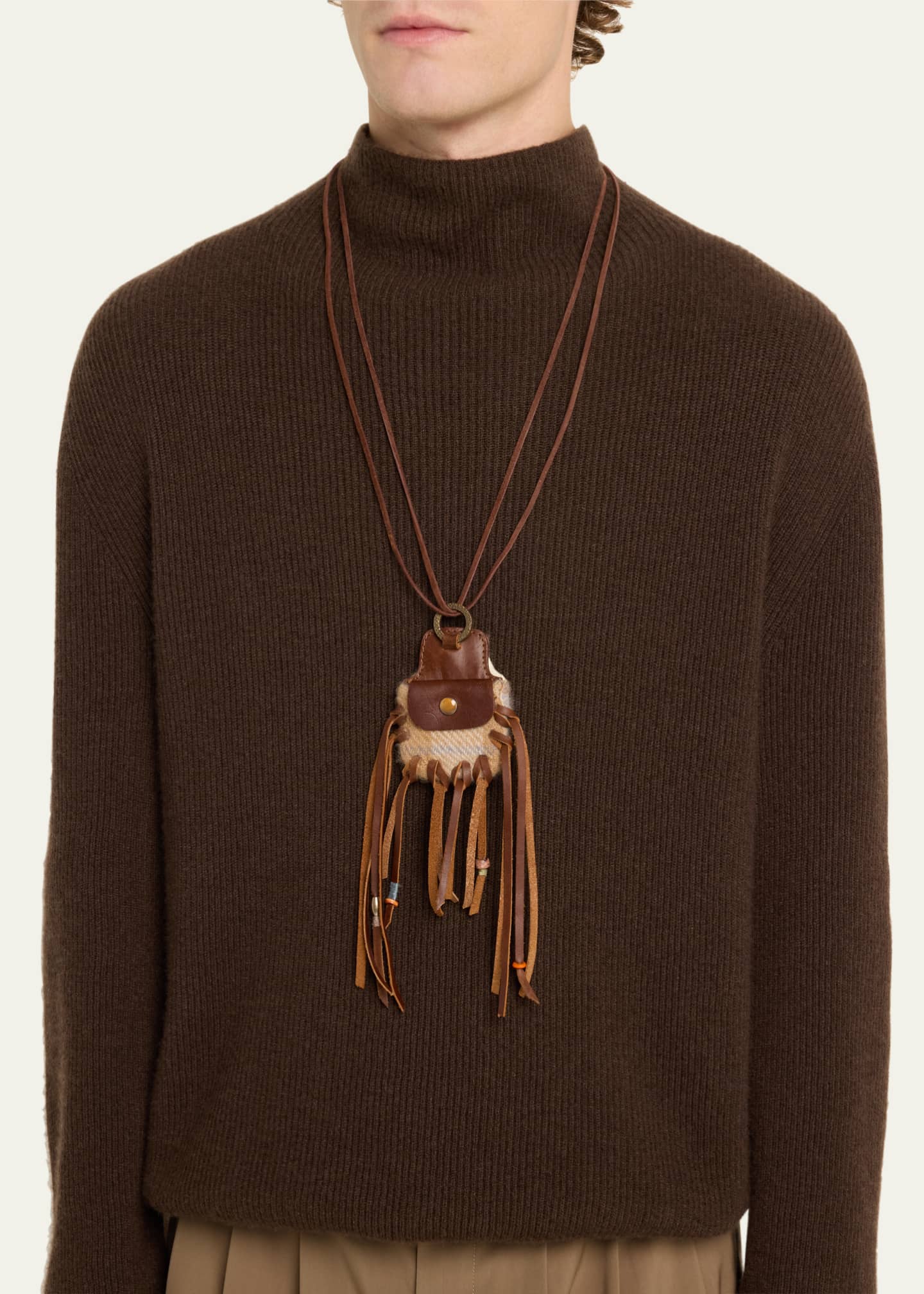 God's True Cashmere x Nick Fouquet Men's Tiger's Eye Talisman Necklace Image 2 of 4