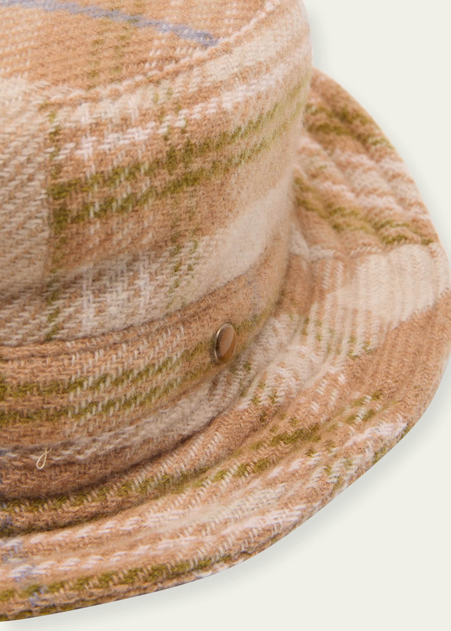 God's True Cashmere x Nick Fouquet Men's Tartan Cashmere Bucket Hat Image 2 of 2
