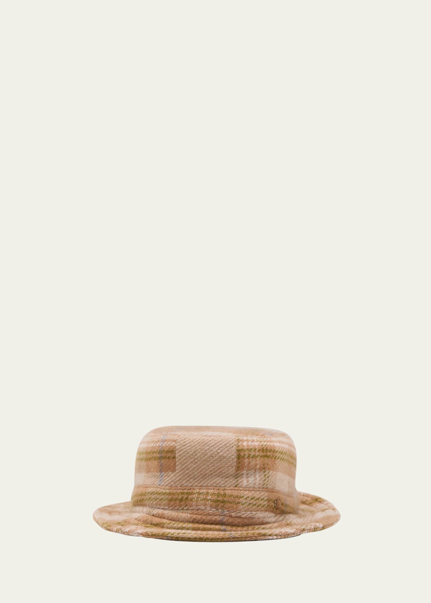 God's True Cashmere x Nick Fouquet Men's Tartan Cashmere Bucket Hat Image 1 of 2