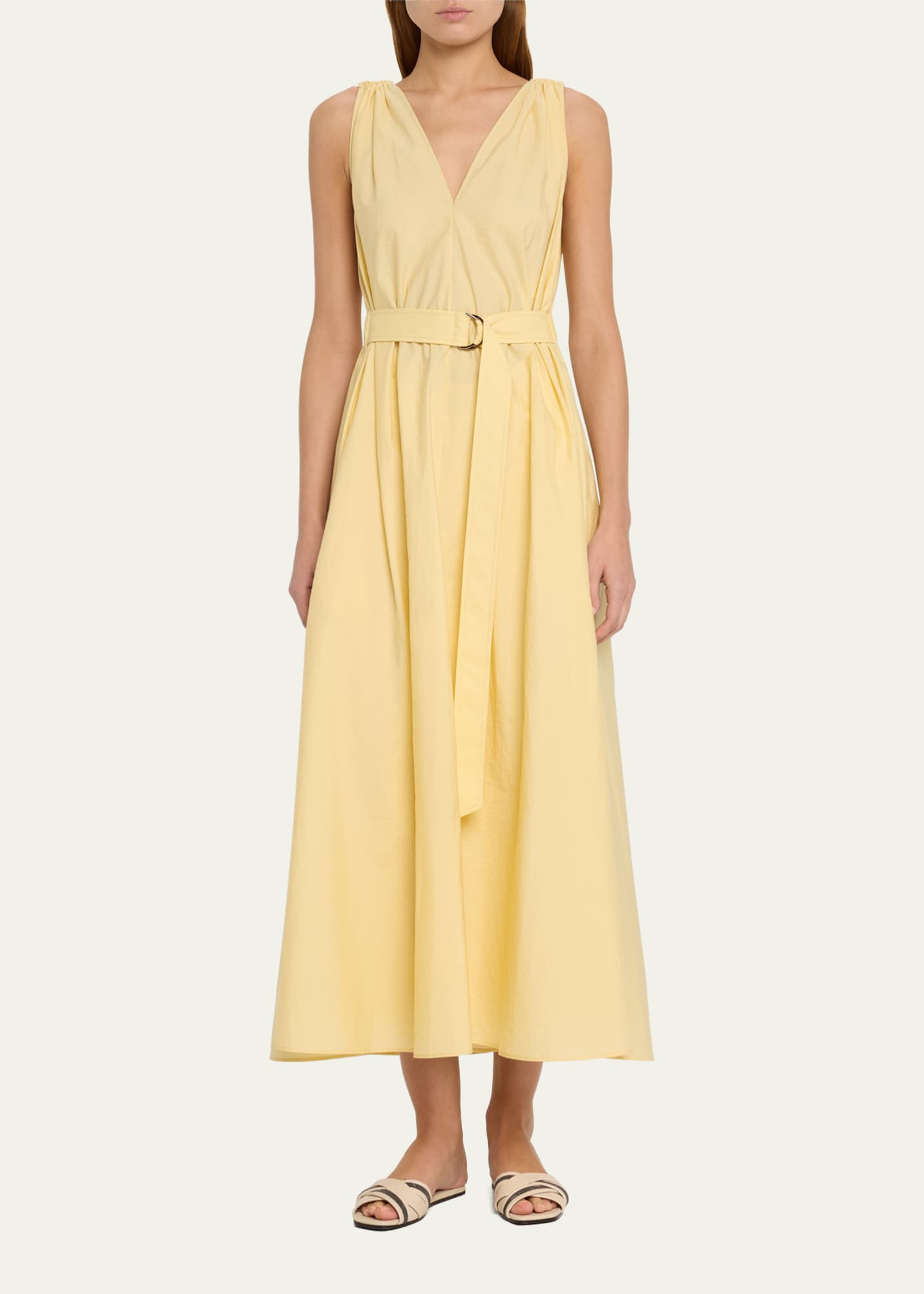 Crinkle cotton cheap maxi dress