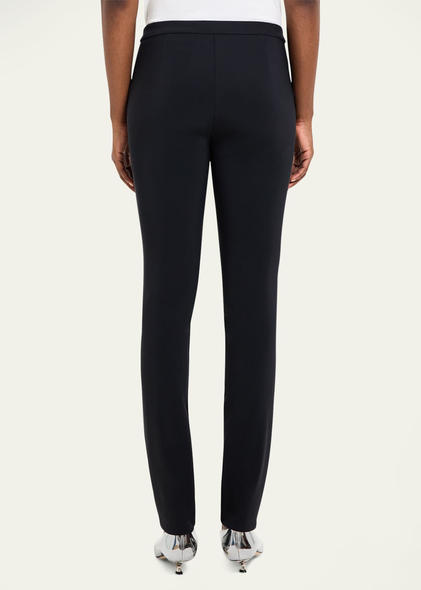 Theory Womens Textured Ponte Slim Leg Mid Rise Pants Black Size 4 - Shop  Linda's Stuff