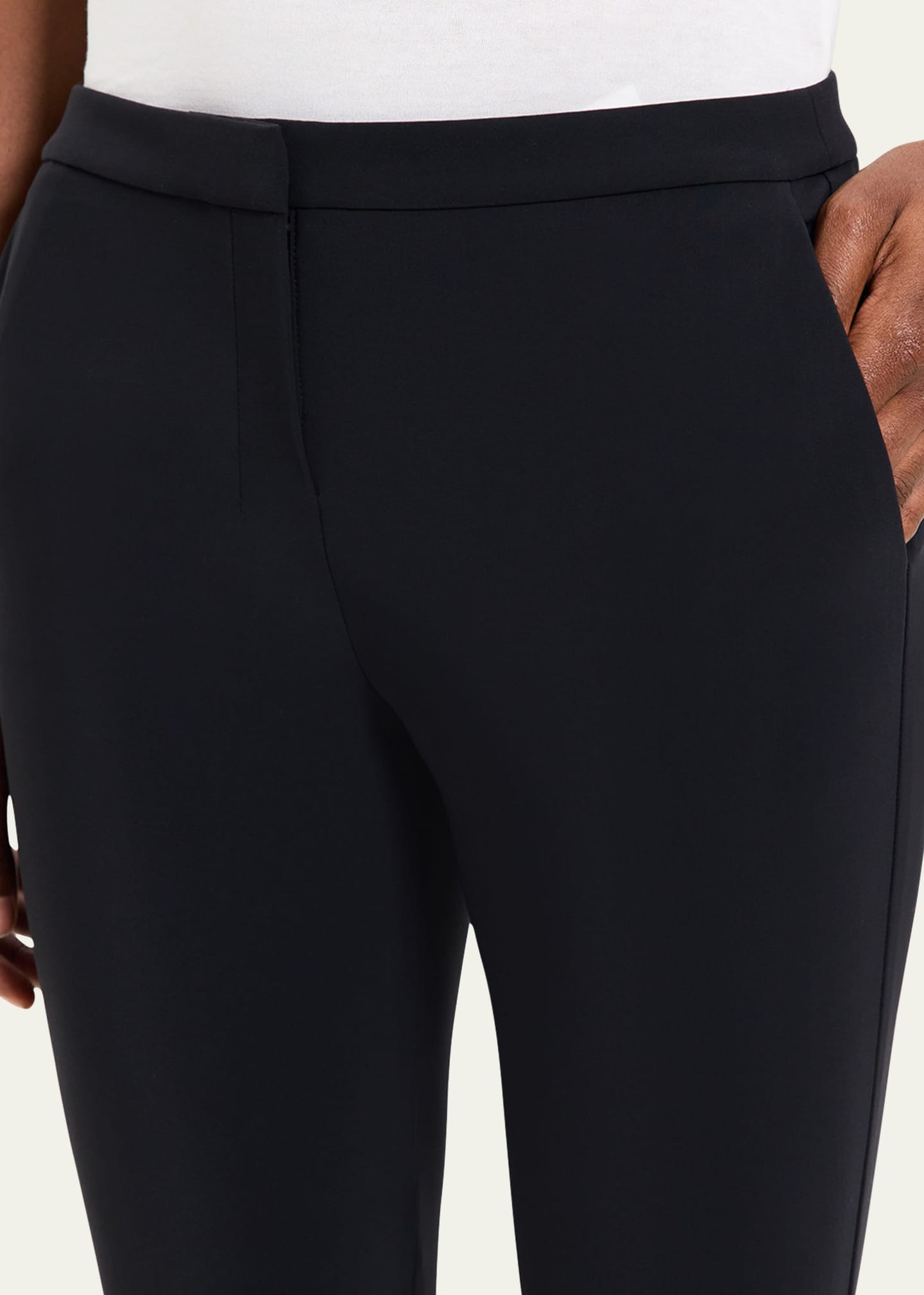 Theory Womens Textured Ponte Slim Leg Mid Rise Pants Black Size 4 - Shop  Linda's Stuff