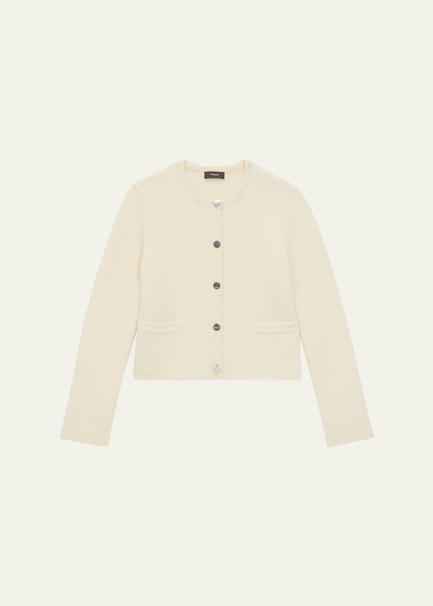 Theory Short Cashmere and Wool Knit Jacket Bergdorf Goodman