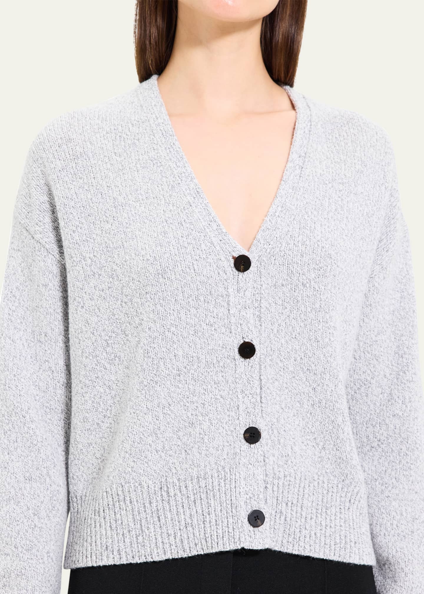 Cropped Boucle Cardigan