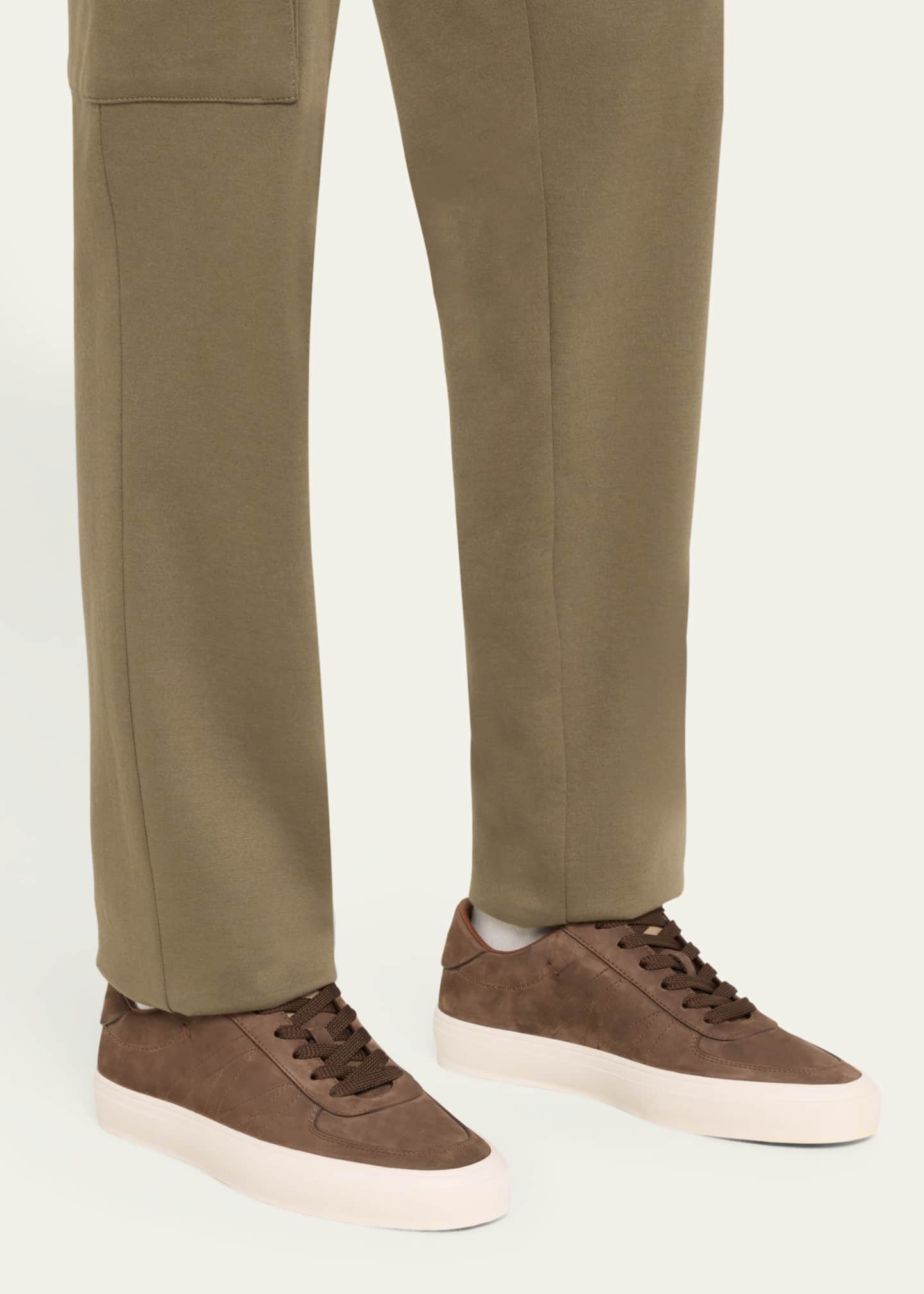 Moncler Men's Monclub Nubuck Low-Top Sneakers Image 2 of 5