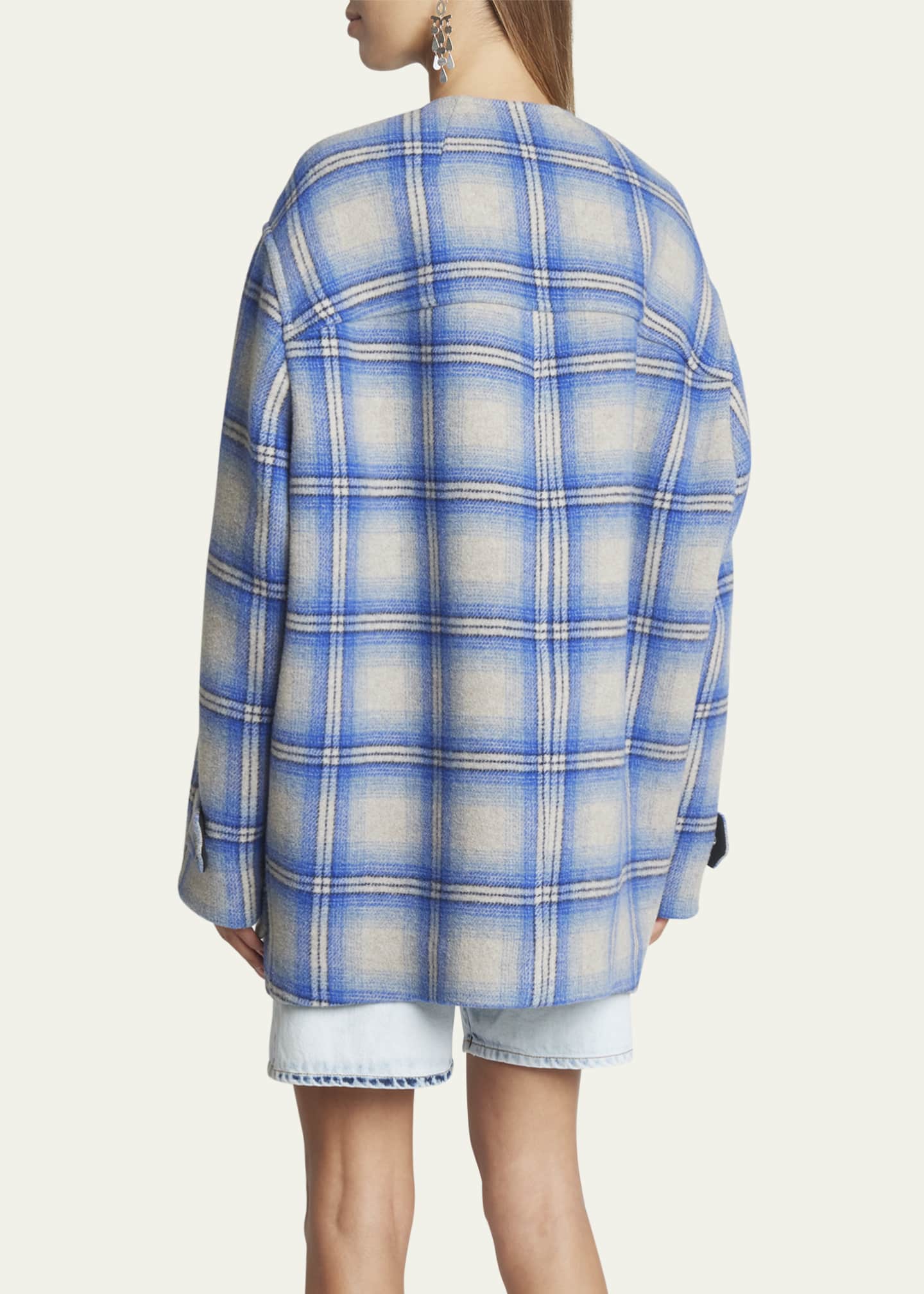 Isabel marant coat best sale plaid