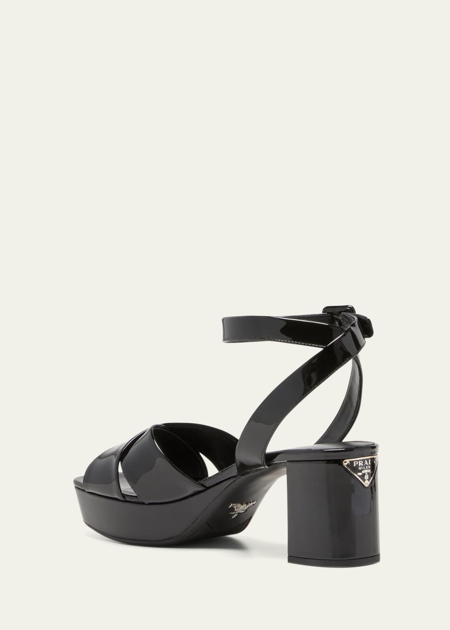 Prada black deals platform sandals