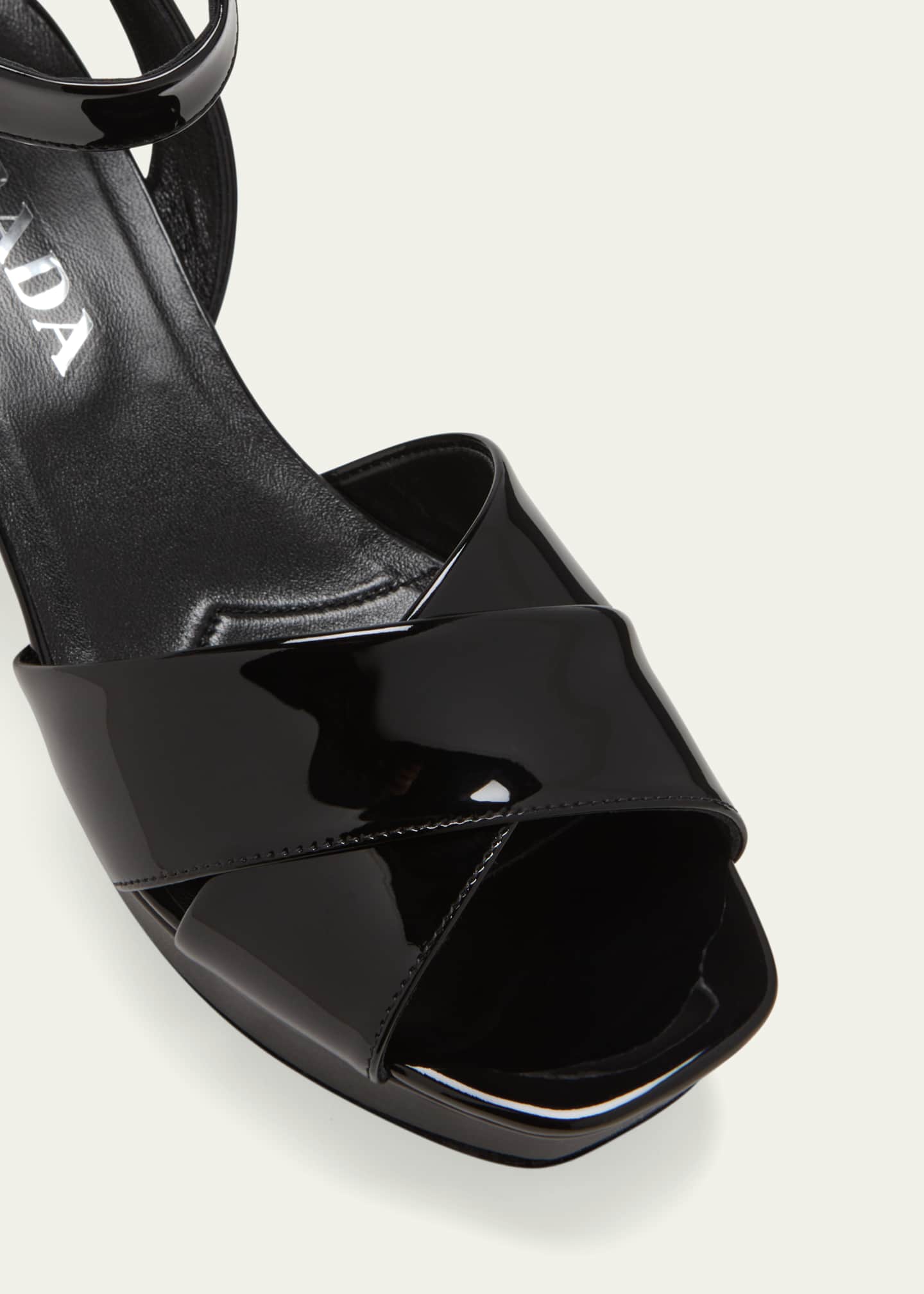Prada crisscross platform sandal hot sale