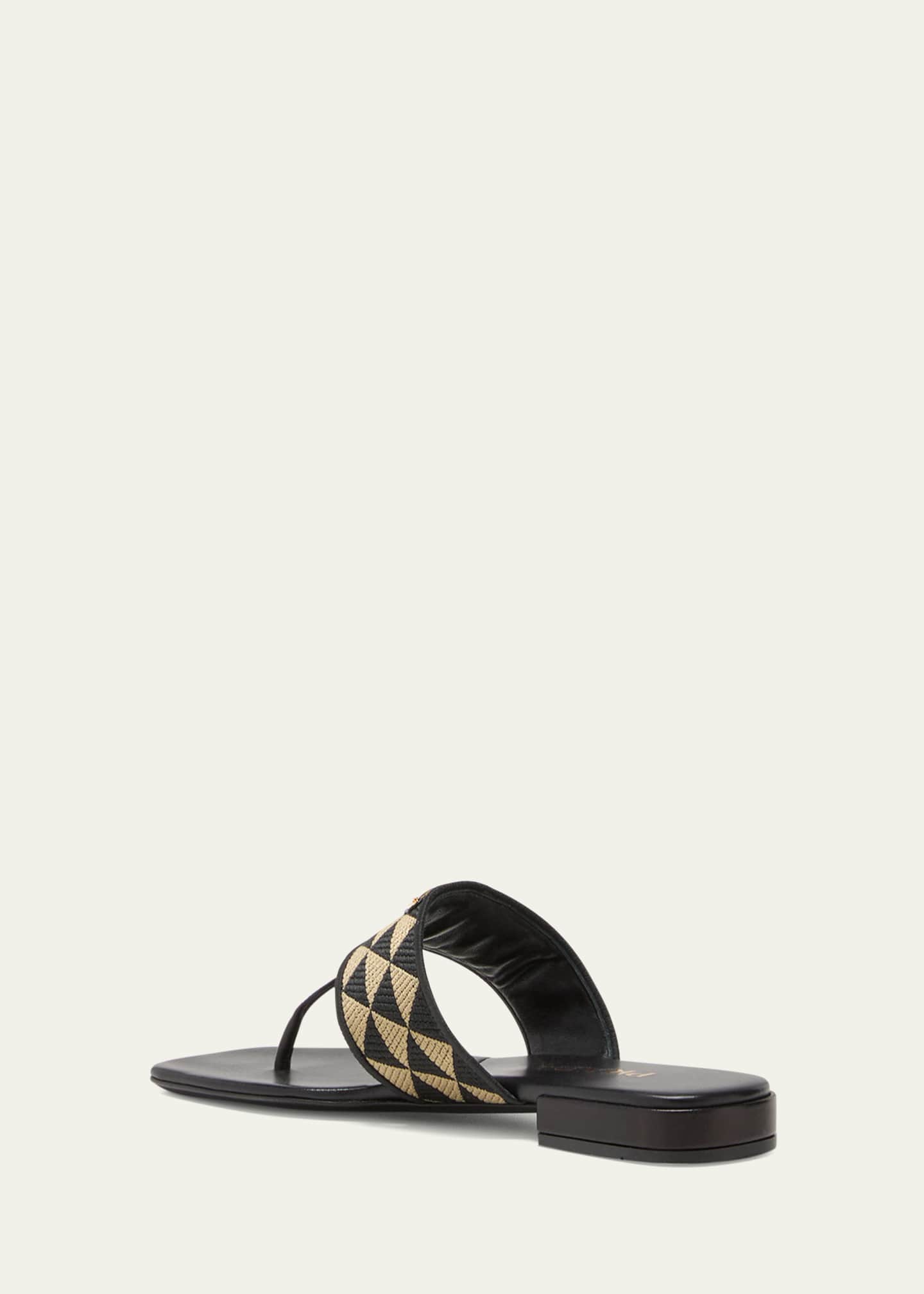 Woven flat clearance sandals prada