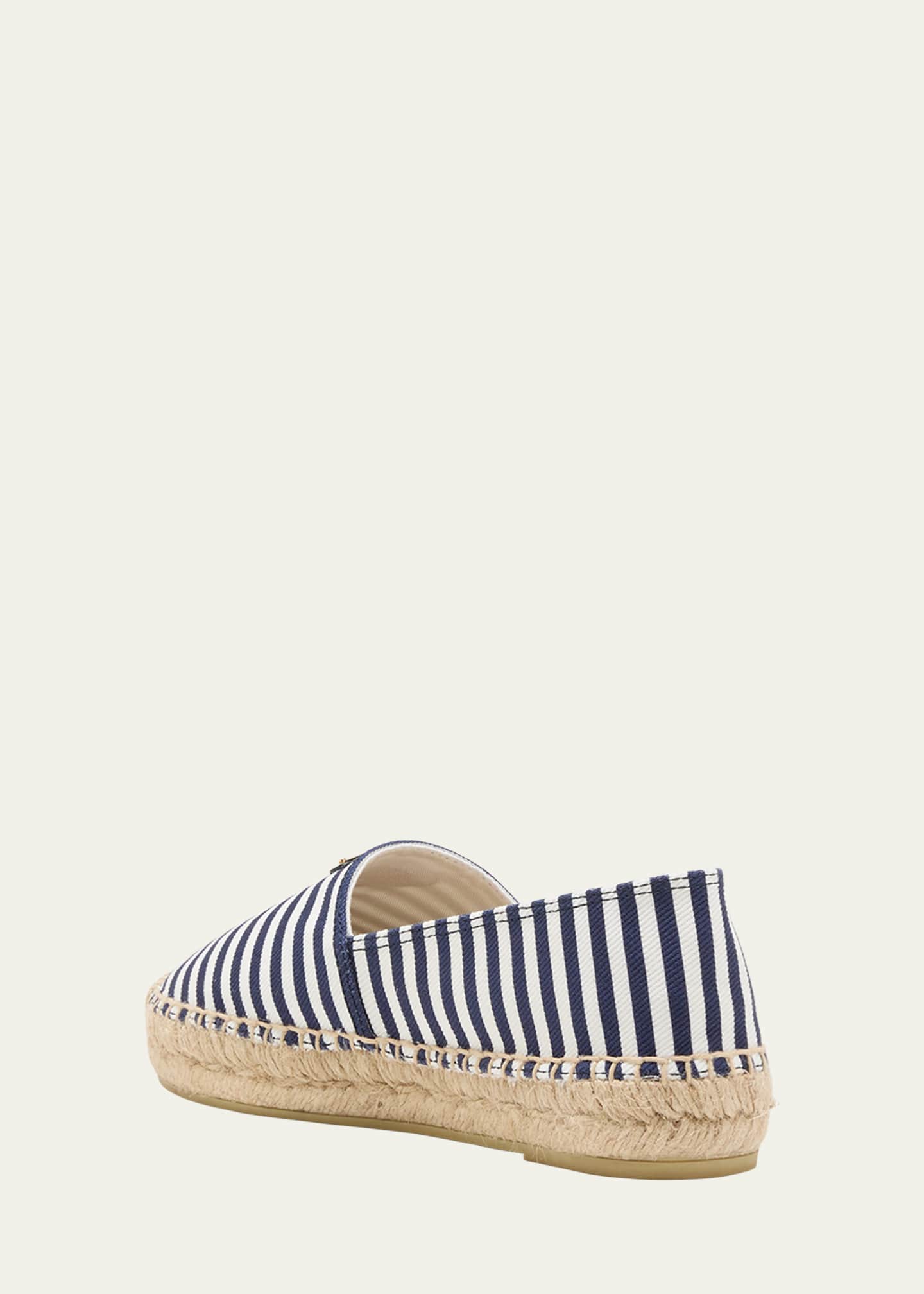 Prada Stripe Cotton Espadrille Loafers Image 2 of 3