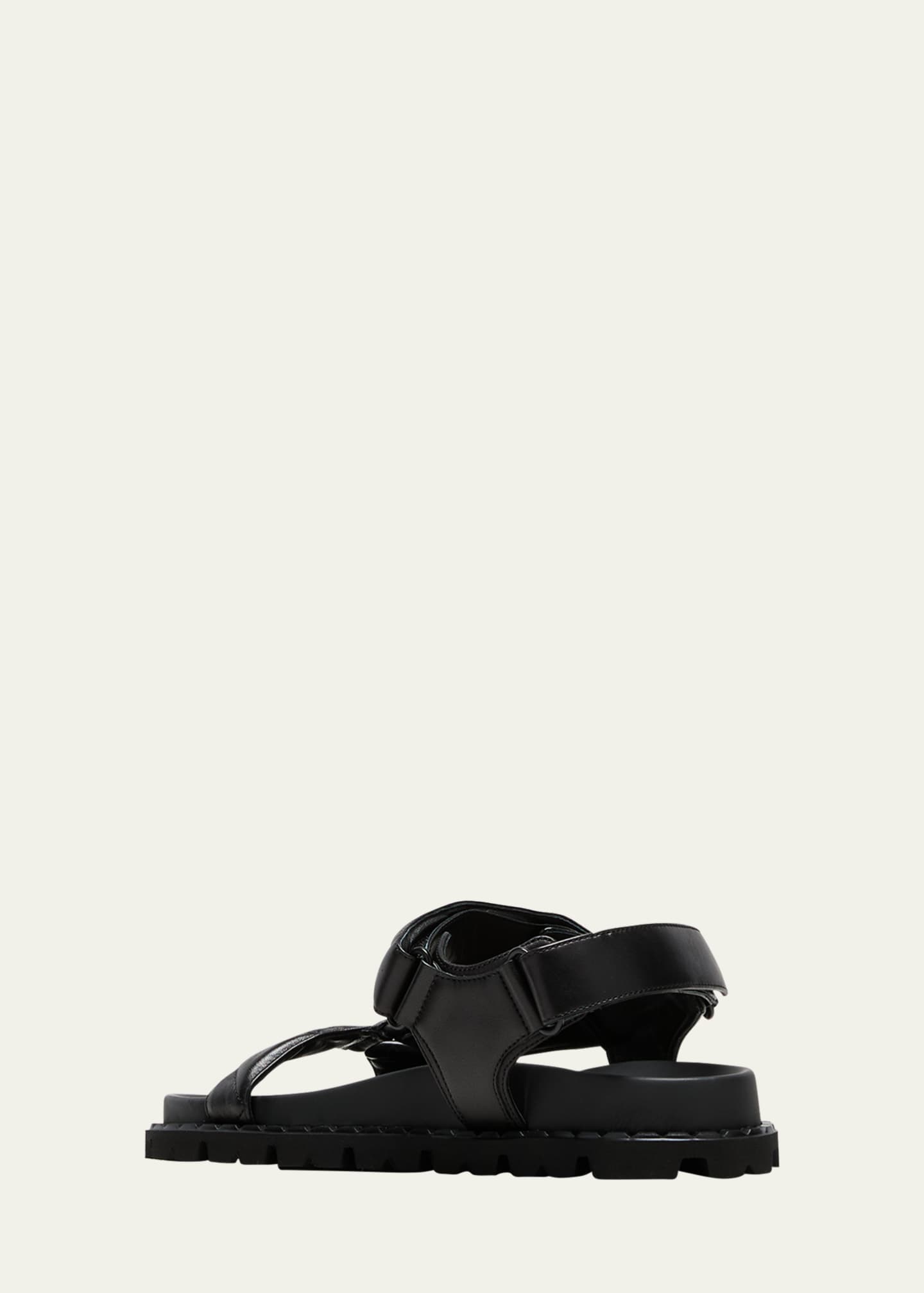 Prada Fussbet Quilted T-Strap Sporty Sandals Image 4 of 5