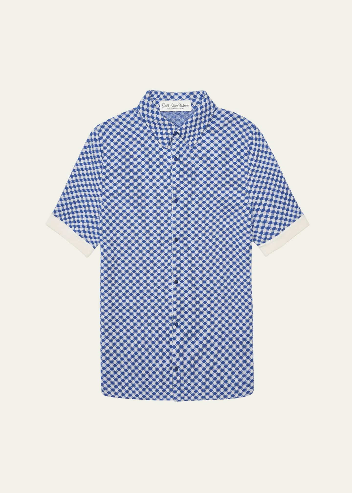God's True Cashmere Men's Cashmere Lapis Lazuli Shirt Image 1 of 5