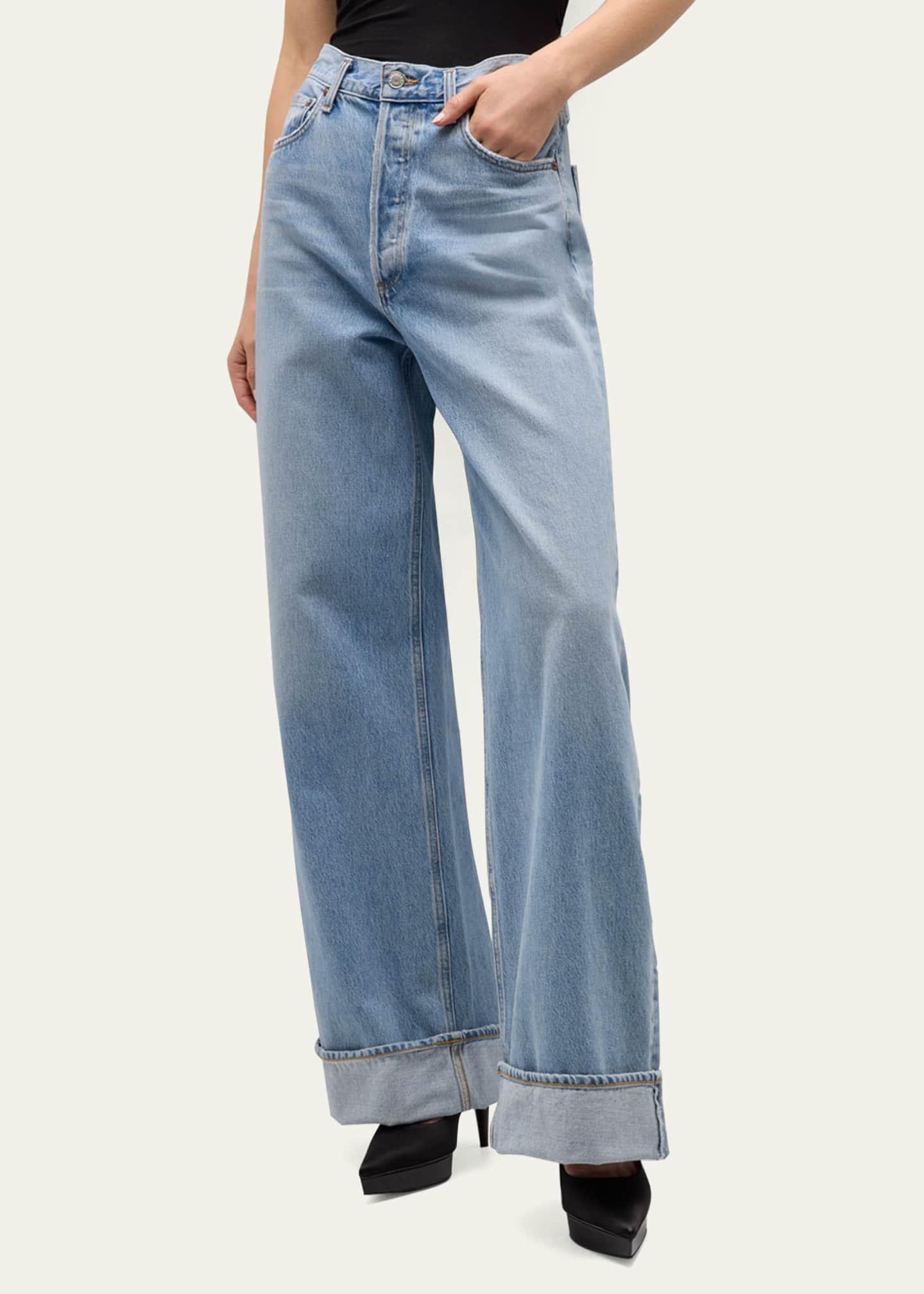 AGOLDE Dame High Rise Wide-Leg Jeans Image 4 of 5