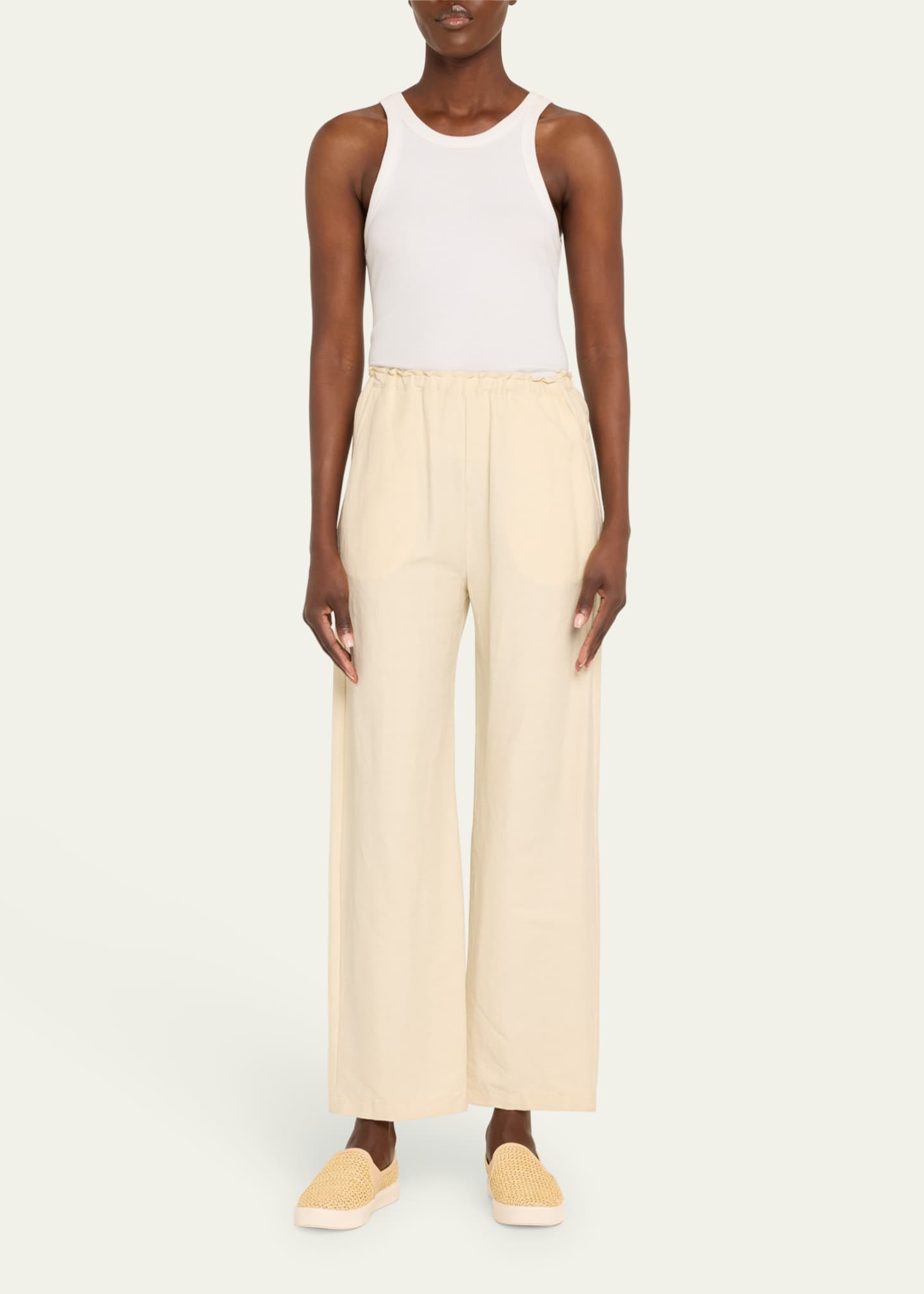 Vince Blair Raffia Slip On Sneakers Bergdorf Goodman