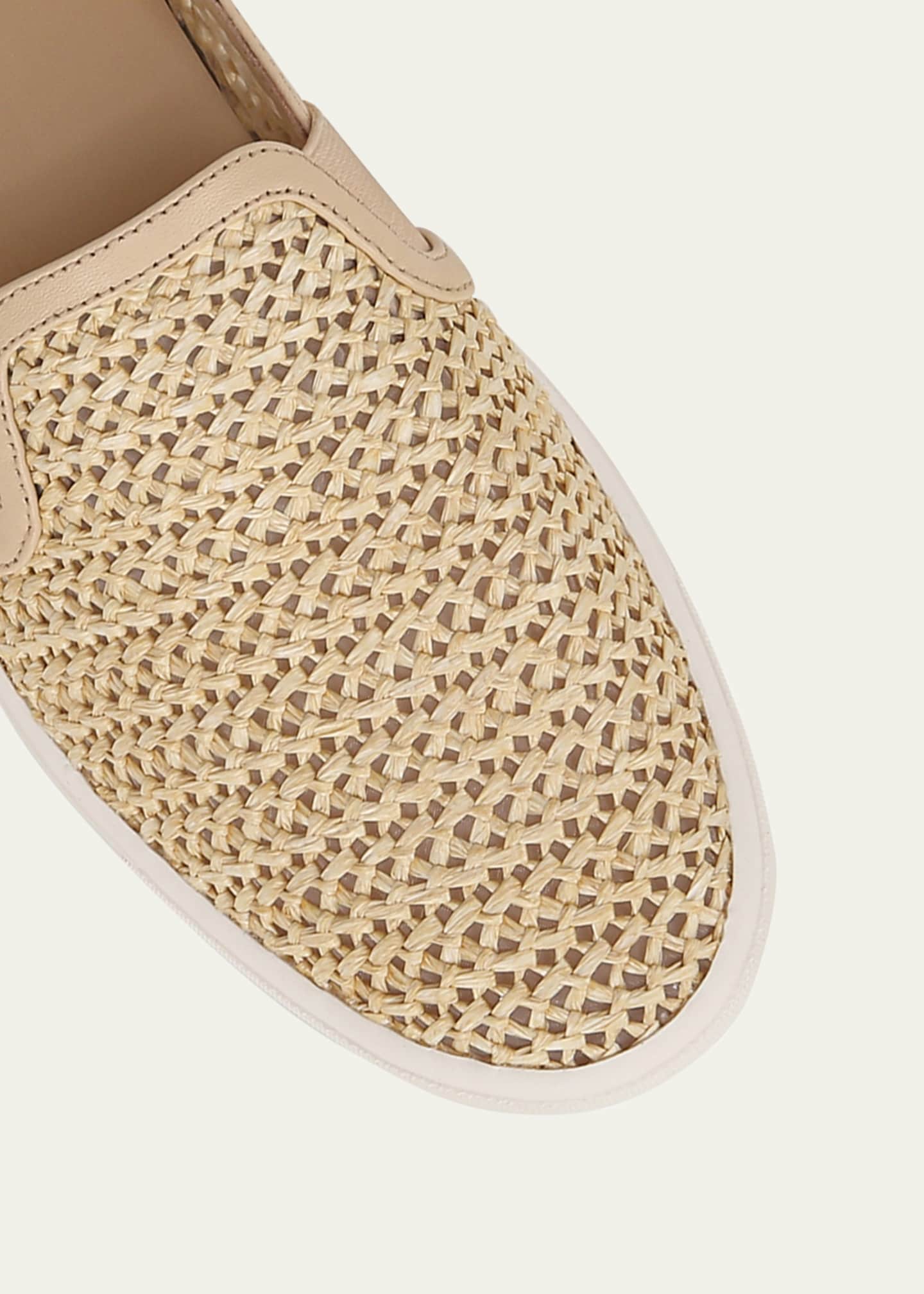 Vince Blair Raffia Slip On Sneakers