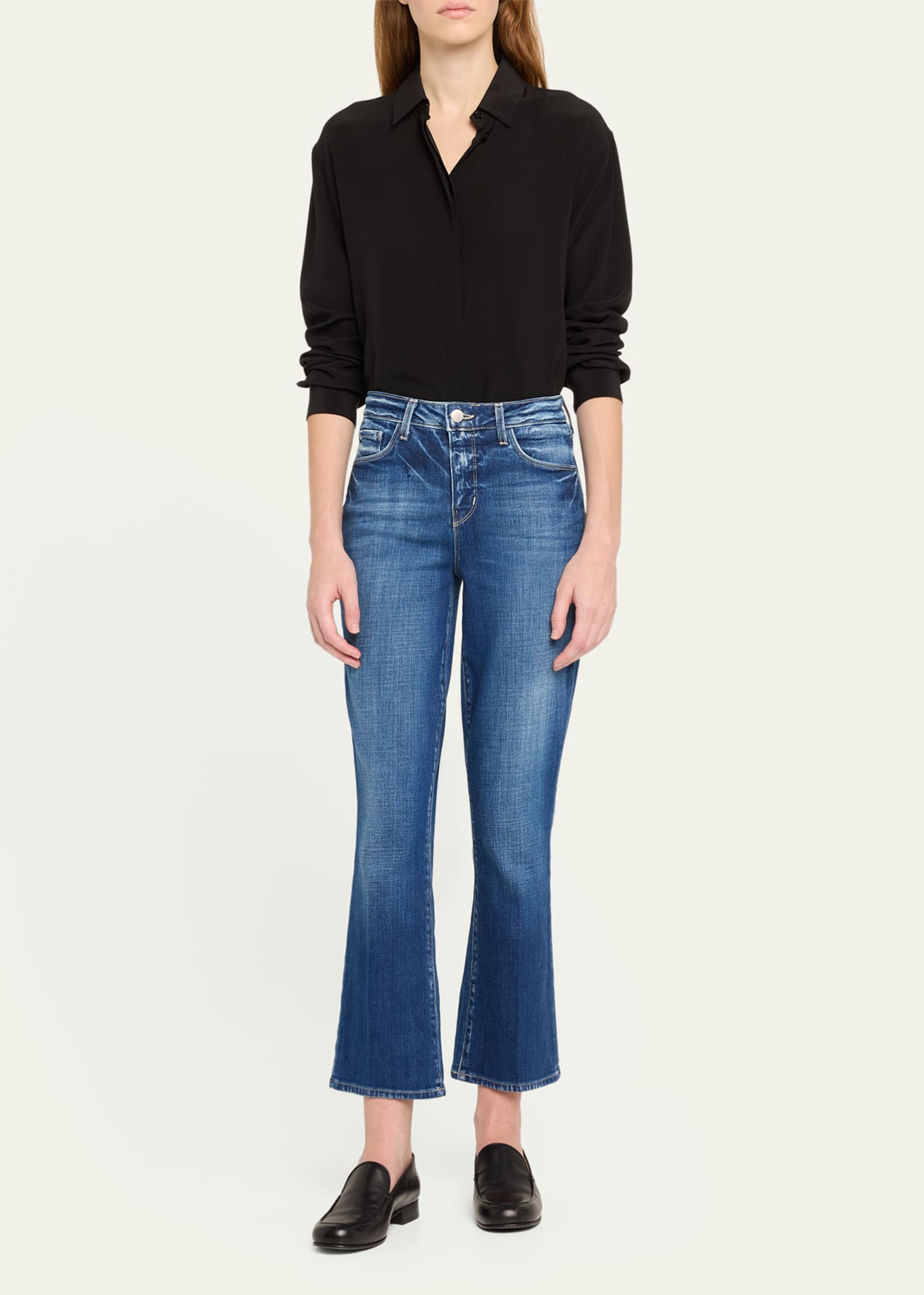 L'Agence Tati High-Rise Crop Micro Bootcut Jeans Image 2 of 5