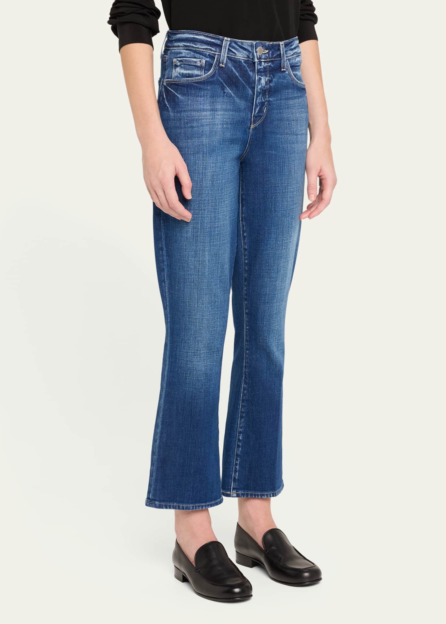 L'Agence Tati High-Rise Crop Micro Bootcut Jeans Image 4 of 5