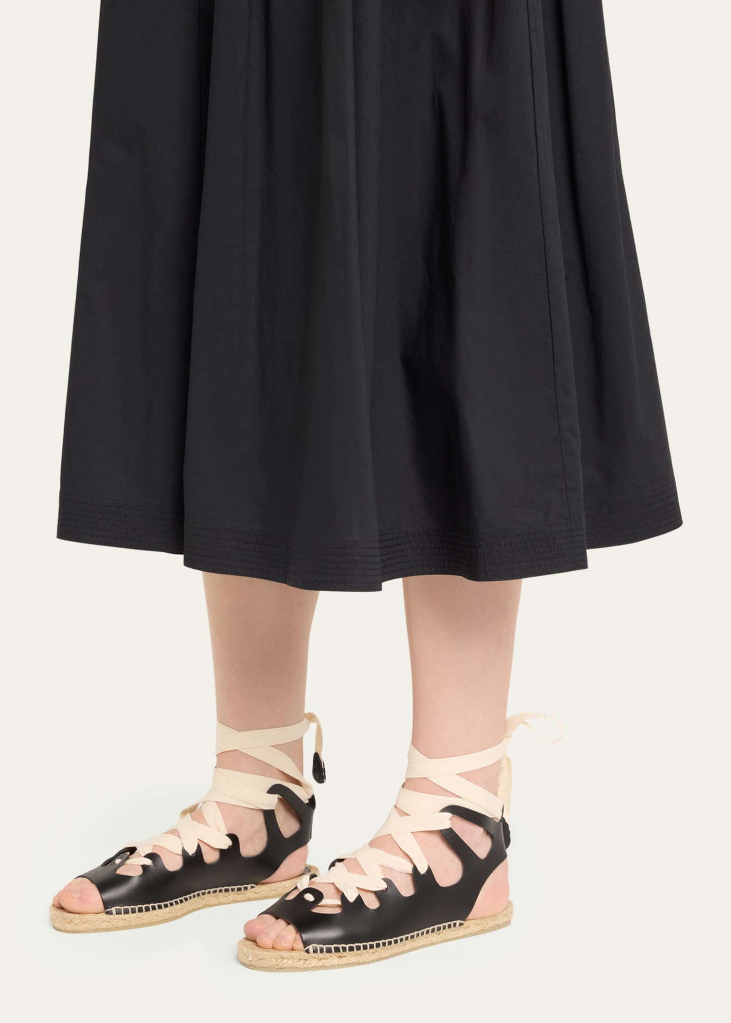 AGS x Castaner x Ancient Greek Sandals Lace Up Espadrilles Negro Women s 7b 37EU Sandals Espadrille Sandals