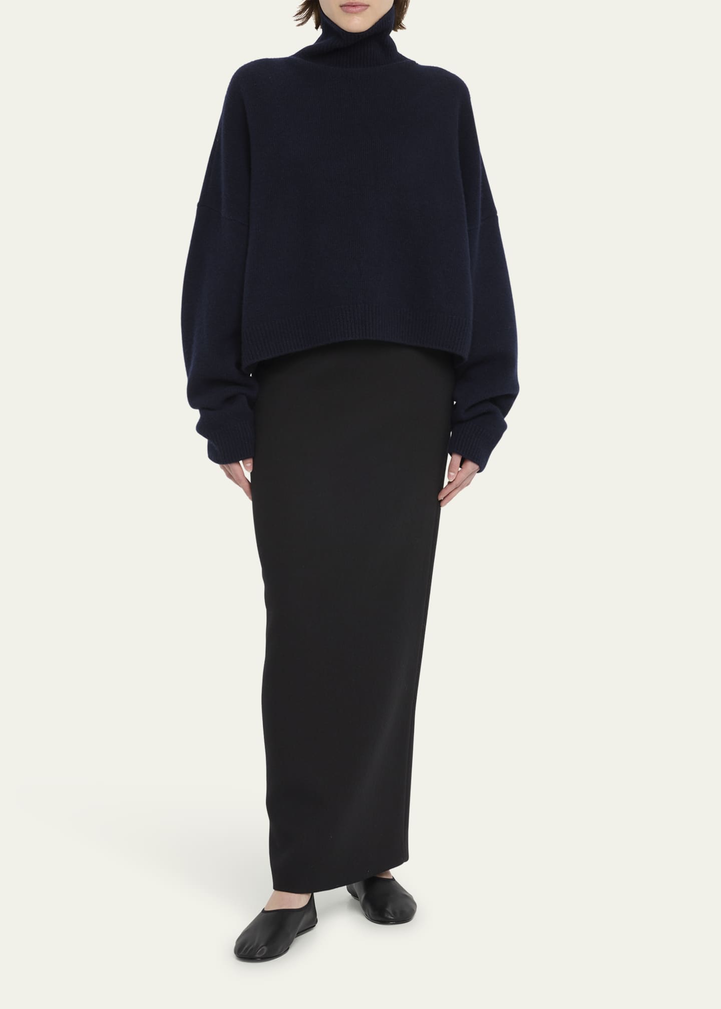 THE ROW Ezio Turtleneck Wool Cashmere Sweater - Bergdorf Goodman