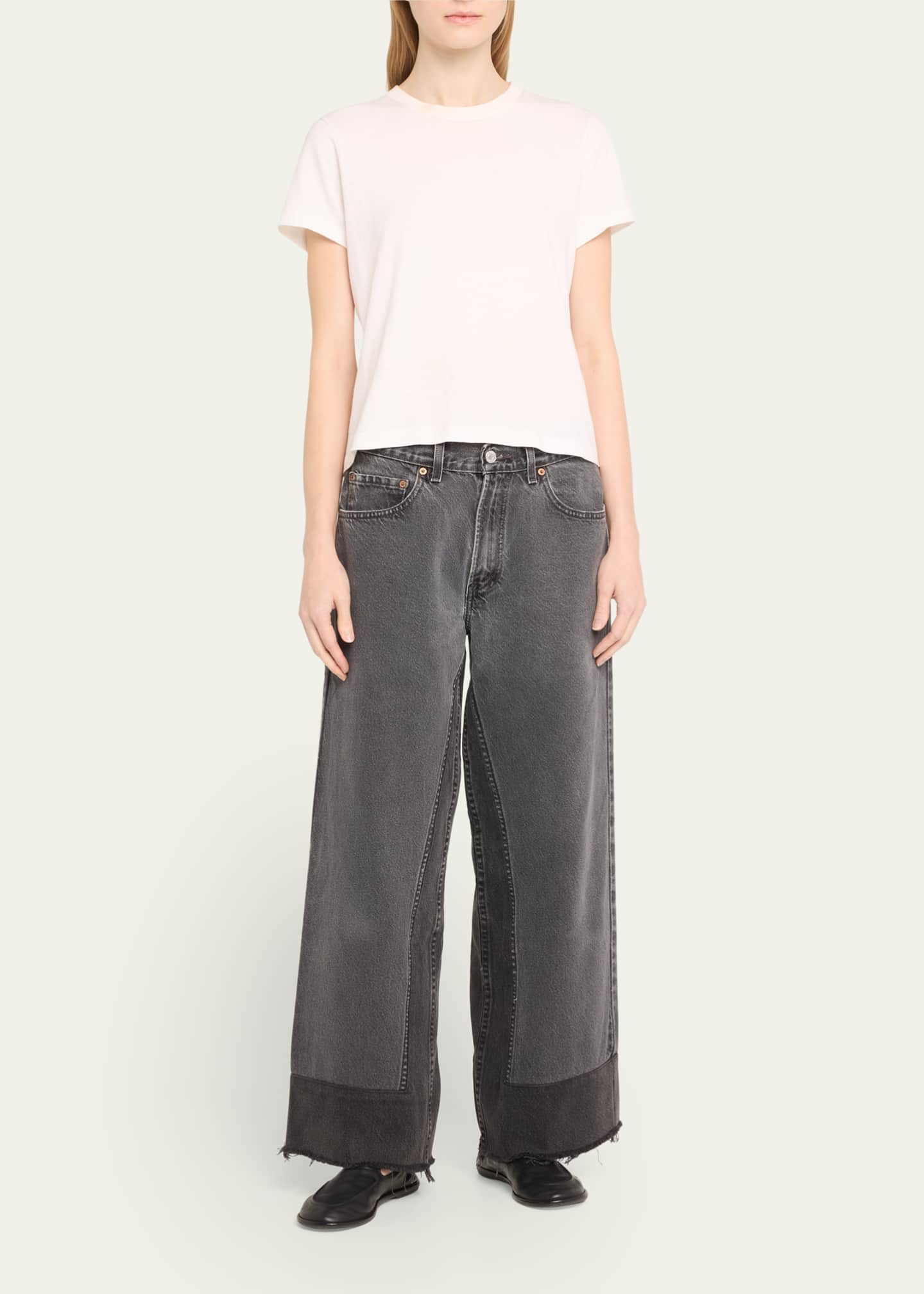 B SIDES Reworked Cutlotte Raw Hem Jeans Image 2 of 5