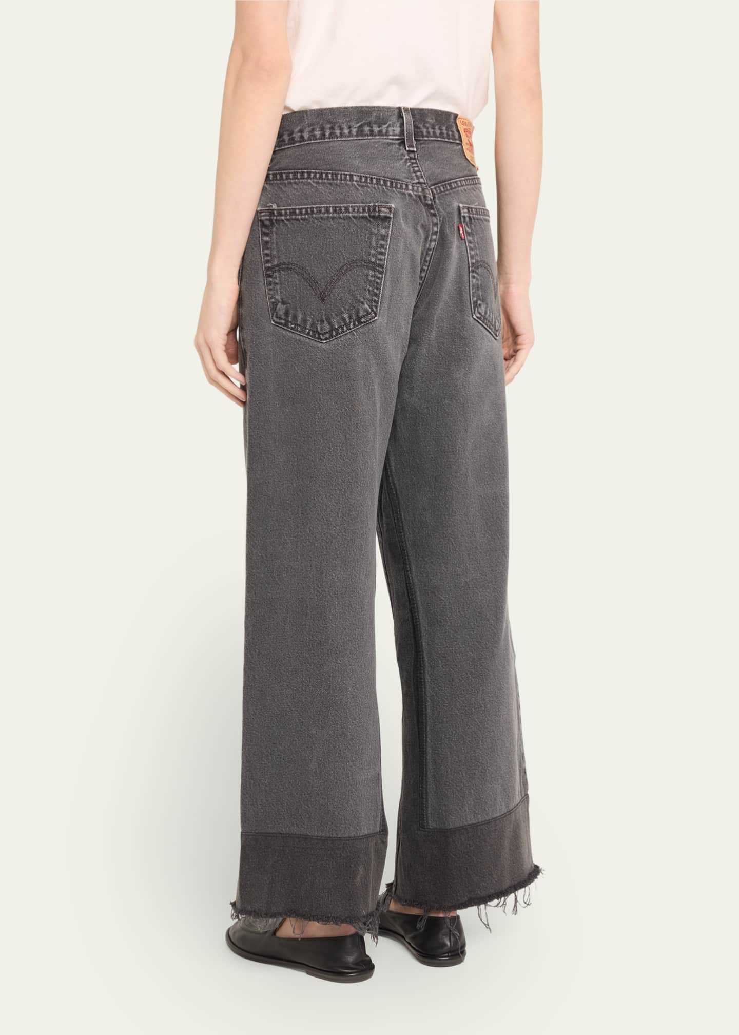 B SIDES Reworked Cutlotte Raw Hem Jeans Image 3 of 5