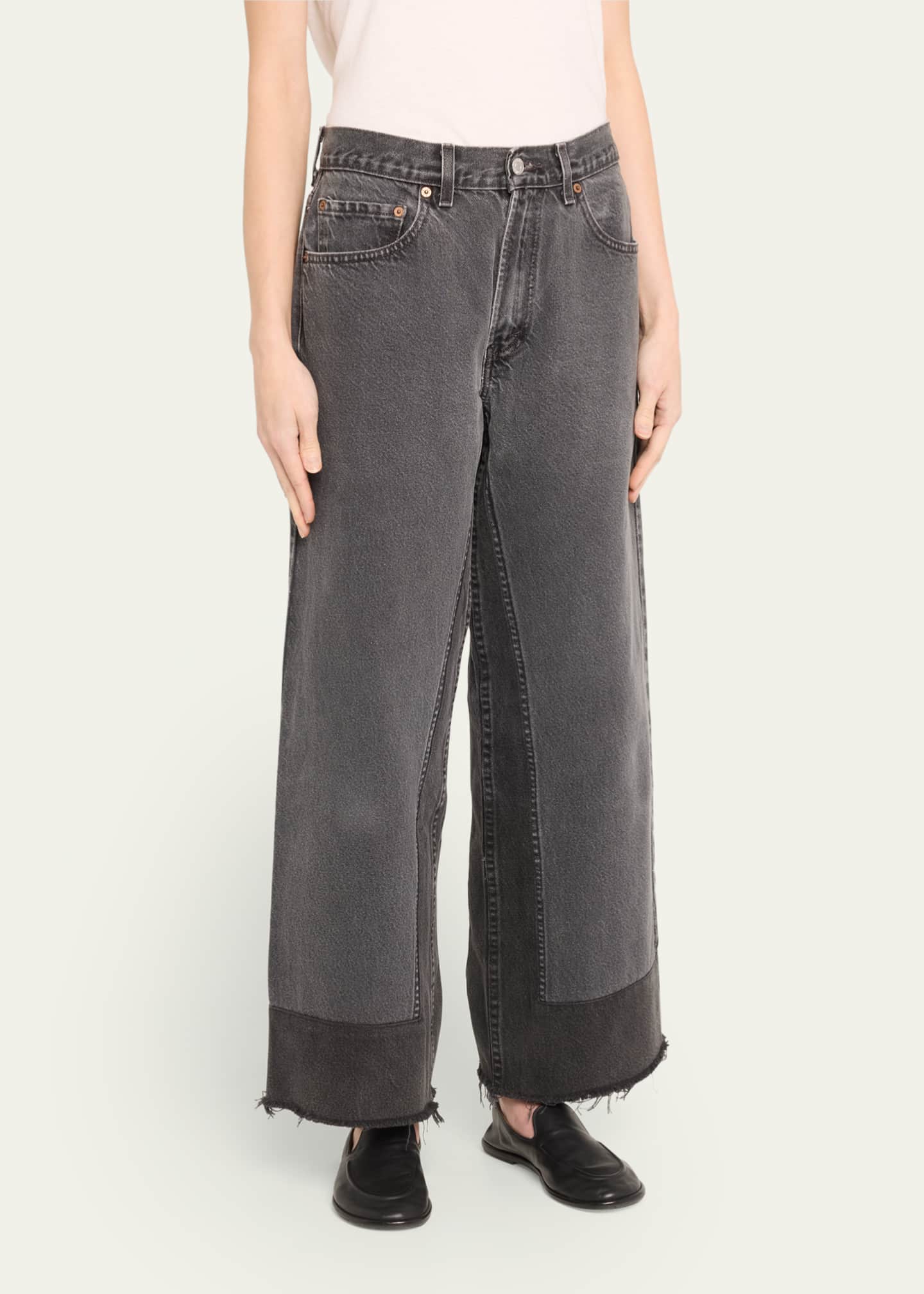 B SIDES Reworked Cutlotte Raw Hem Jeans Image 4 of 5