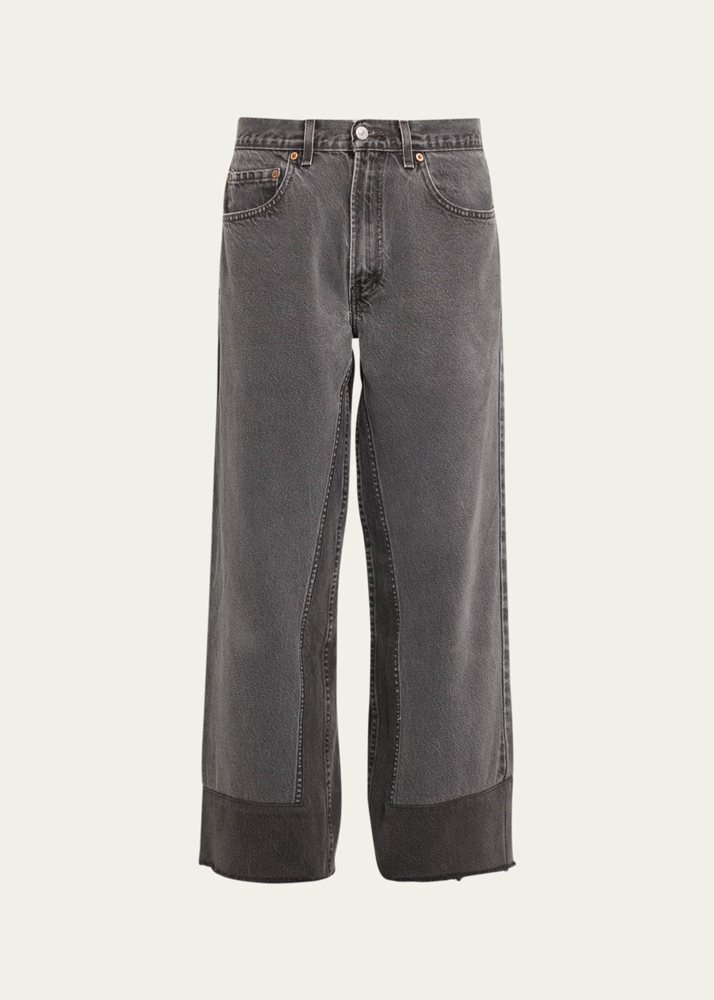 B SIDES Reworked Cutlotte Raw Hem Jeans - Bergdorf Goodman