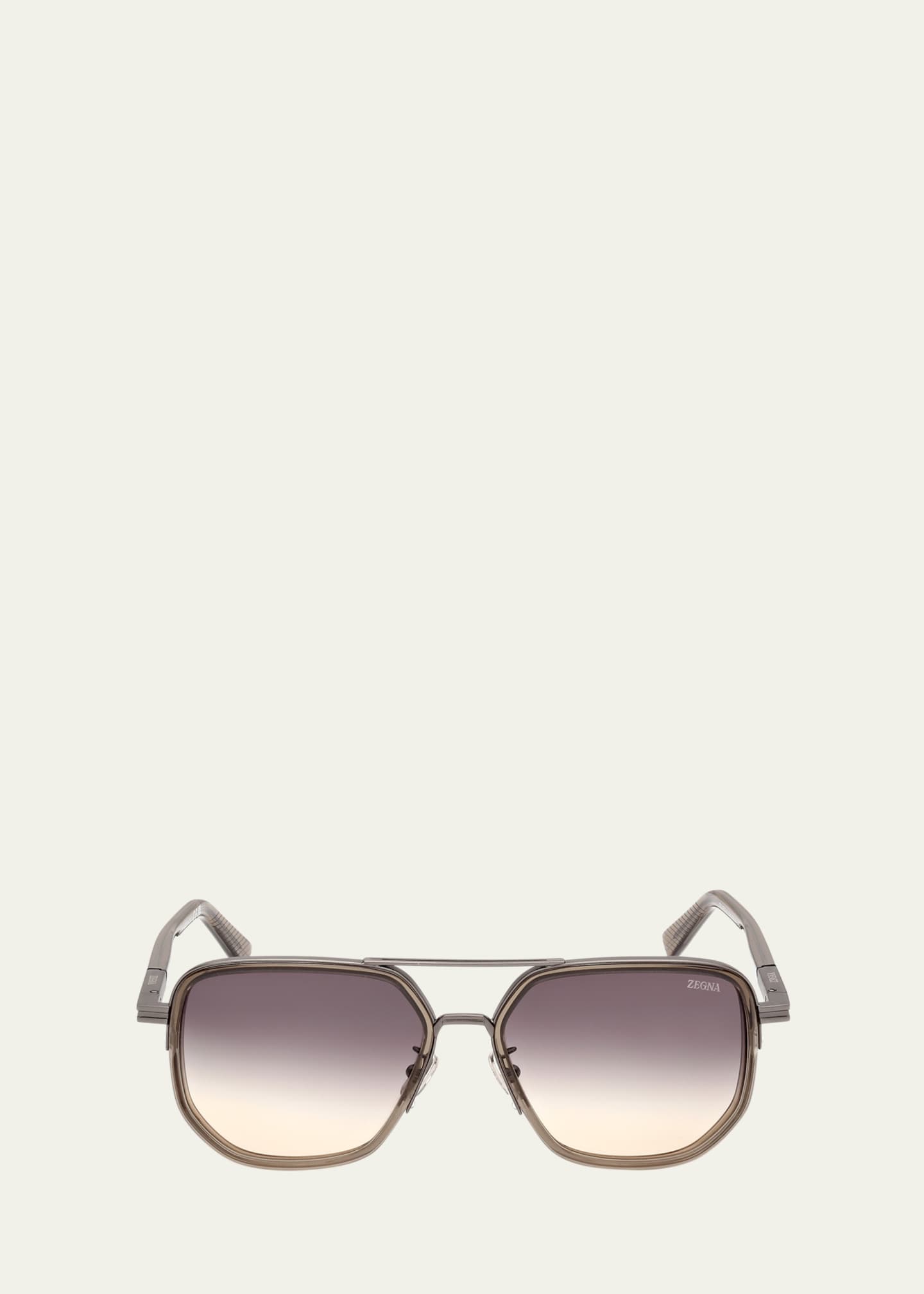 ZEGNA Men s Metal Square Sunglasses Bergdorf Goodman
