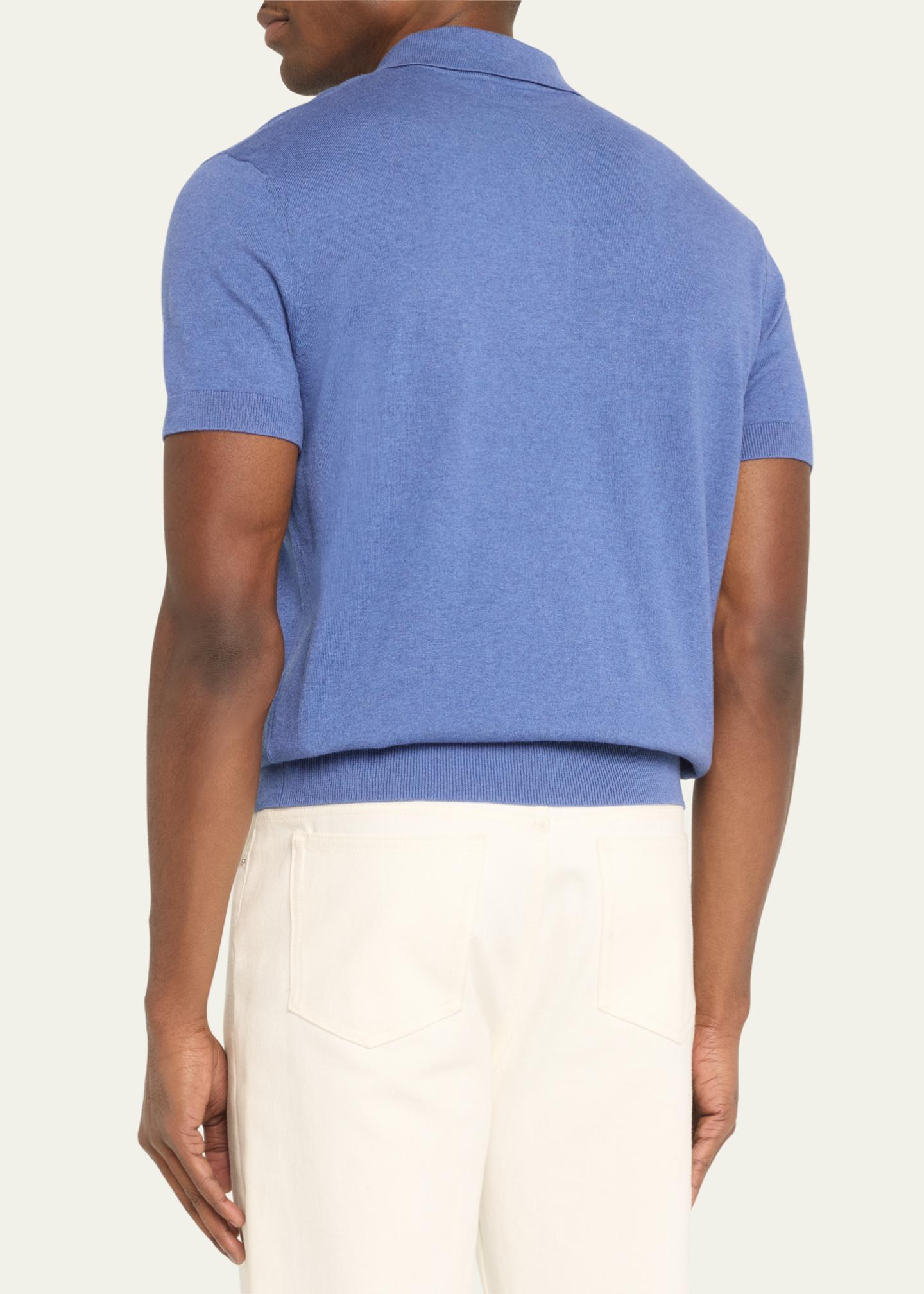 A P C Men s Gregory Cotton Cashmere Polo Shirt Bergdorf Goodman