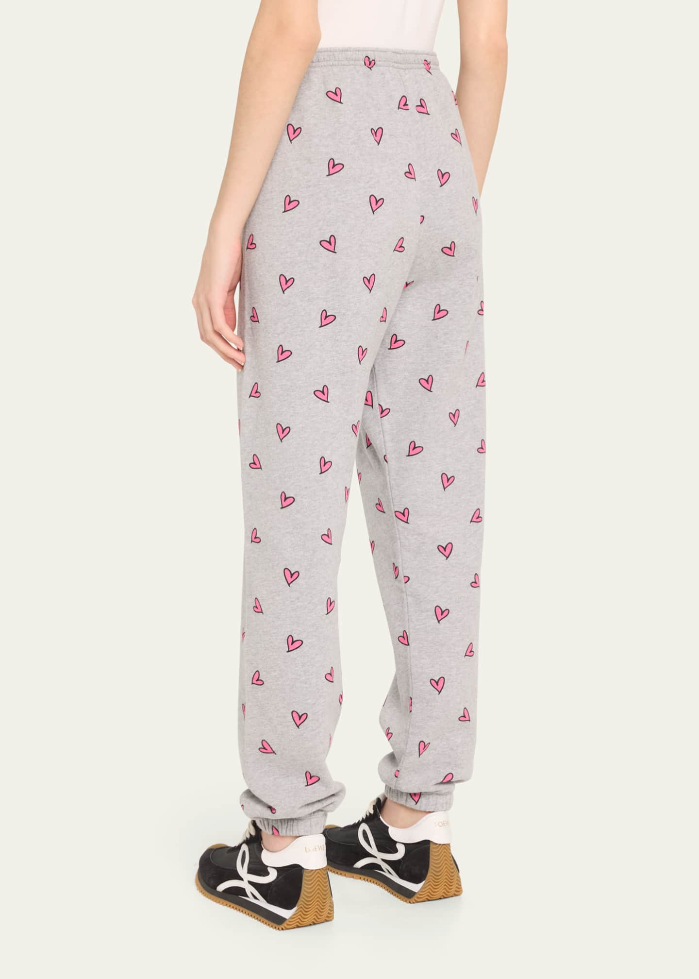 Kule The All Over Heart Print Cotton Sweatpants Bergdorf Goodman