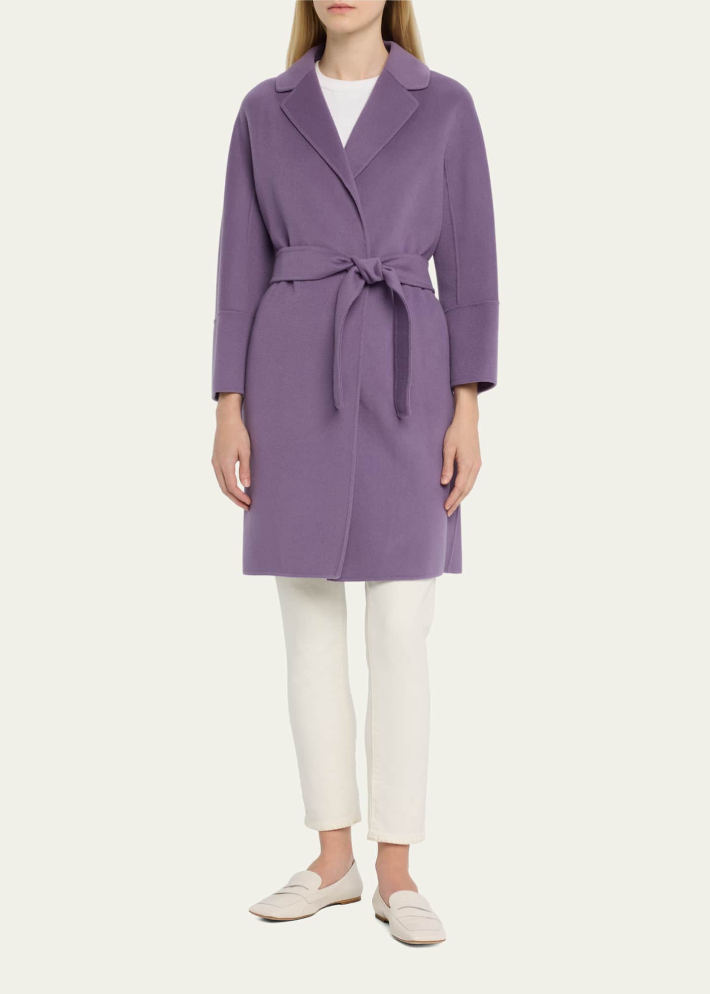 Max Mara Arona Belted Double Face Wool Coat