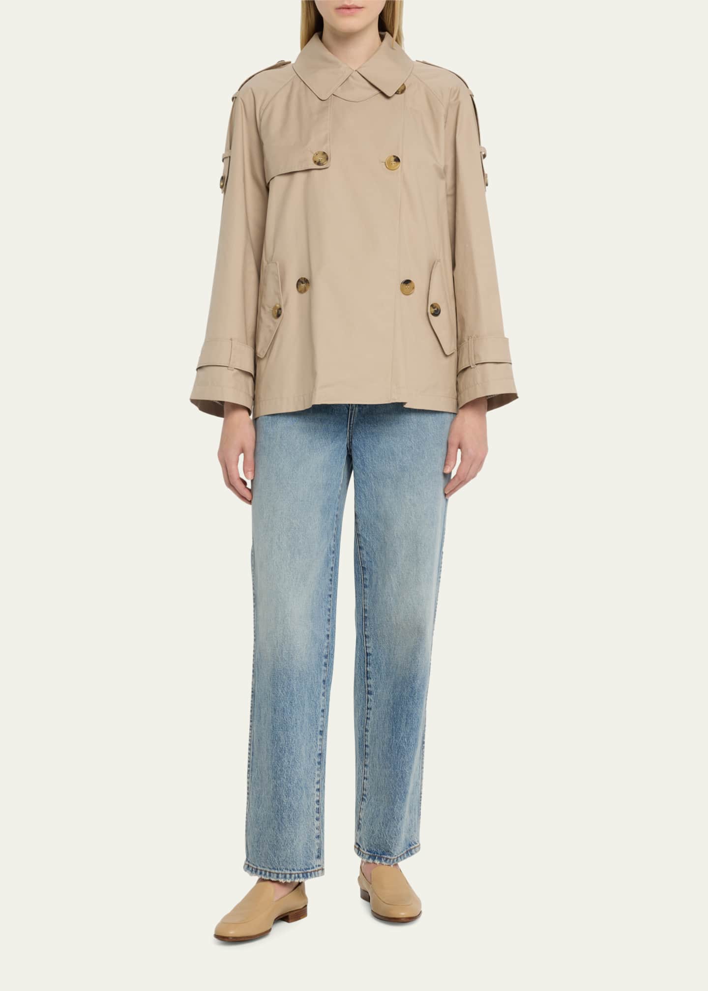 Max Mara Dtrench Double-Breasted Water-Resistant Coat - Bergdorf Goodman
