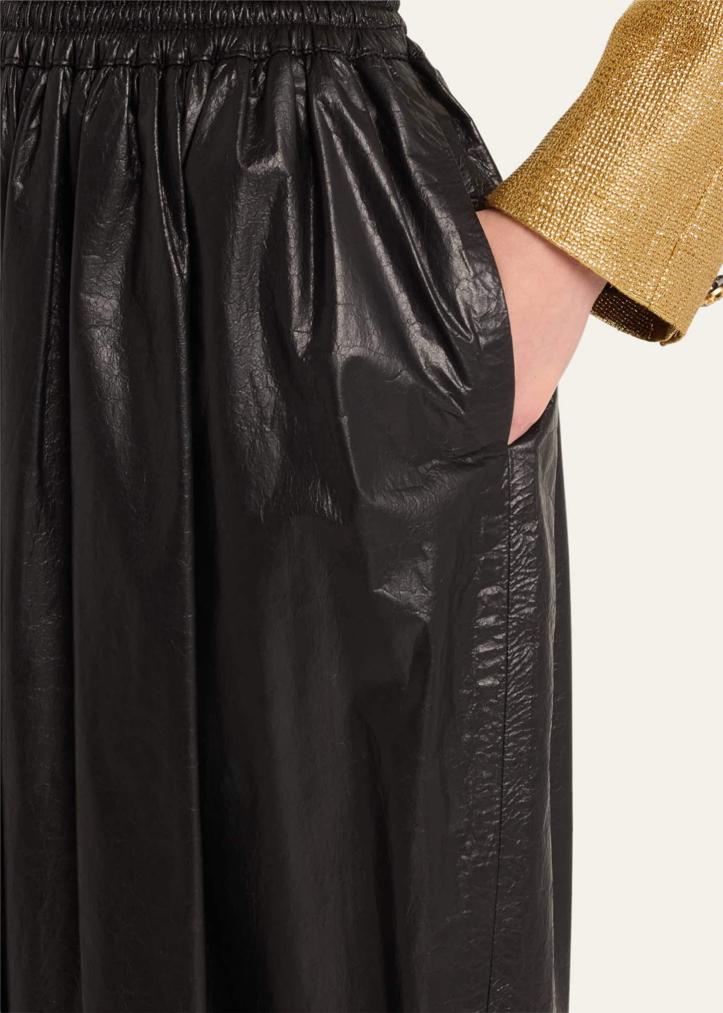 Marc jacobs high waisted leather skirt hot sale