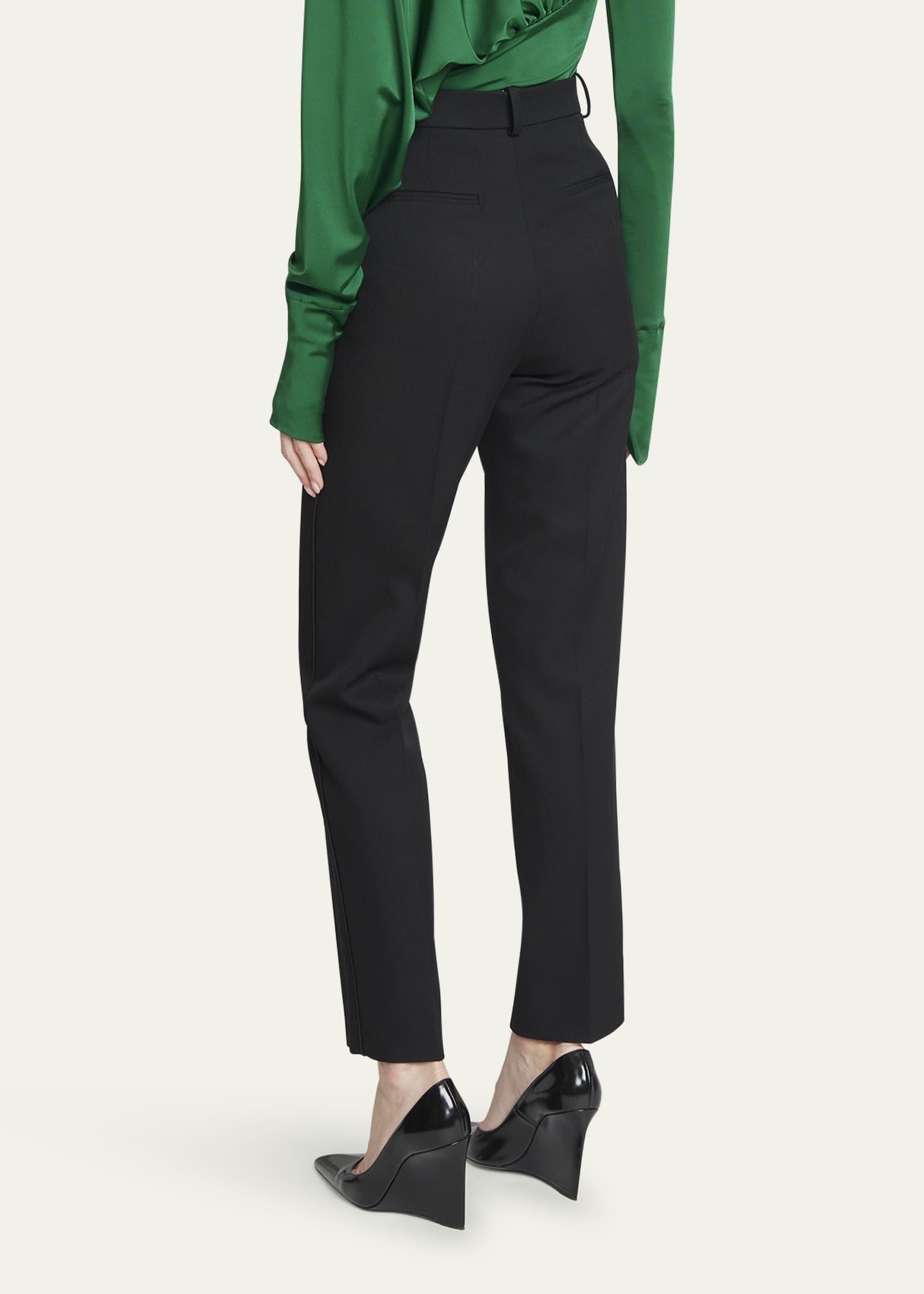 Victoria Beckham Cropped Kick-Flare Trousers - Bergdorf Goodman