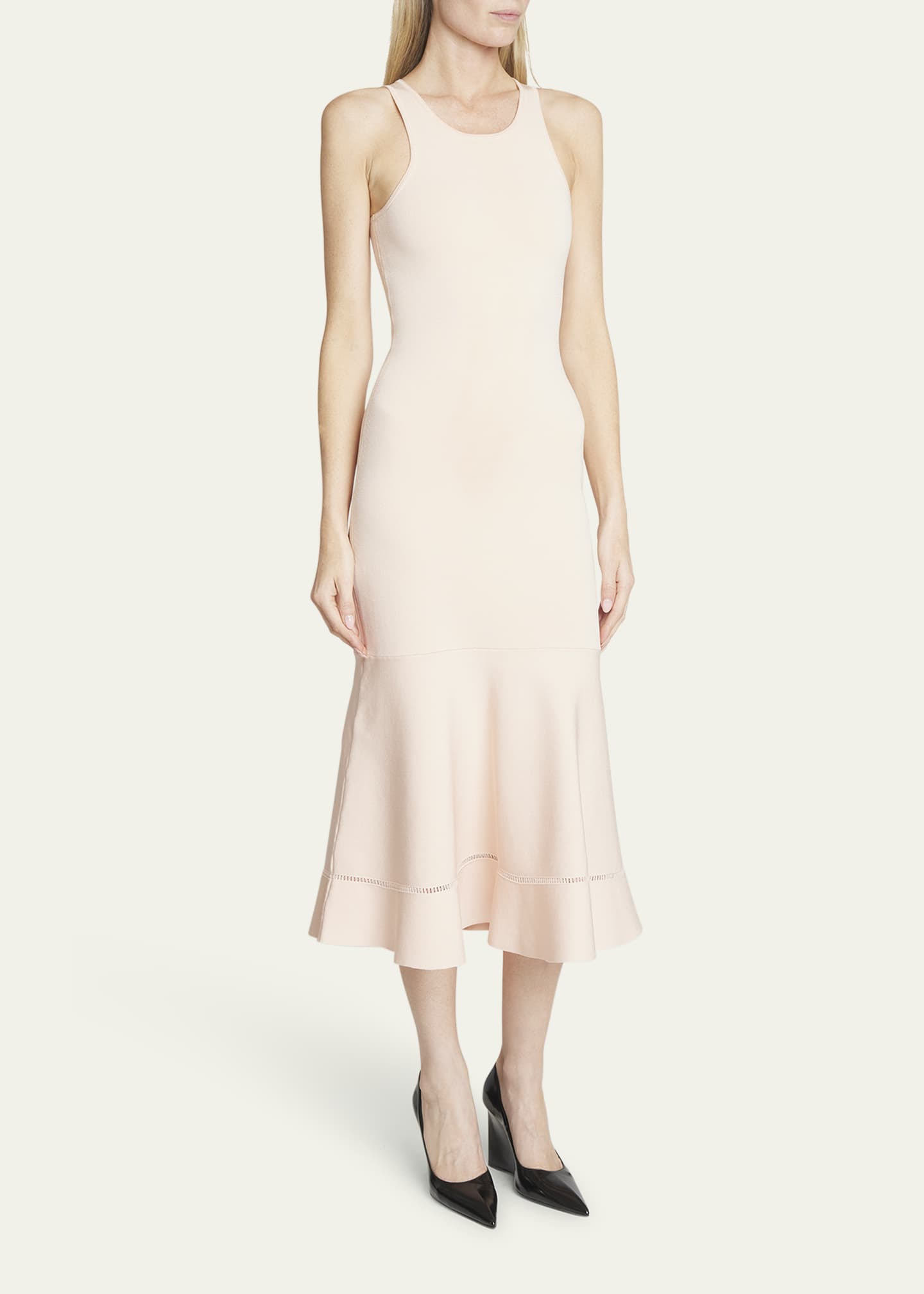 VICTORIA BECKHAM - Sleeveless Flared Midi Dress