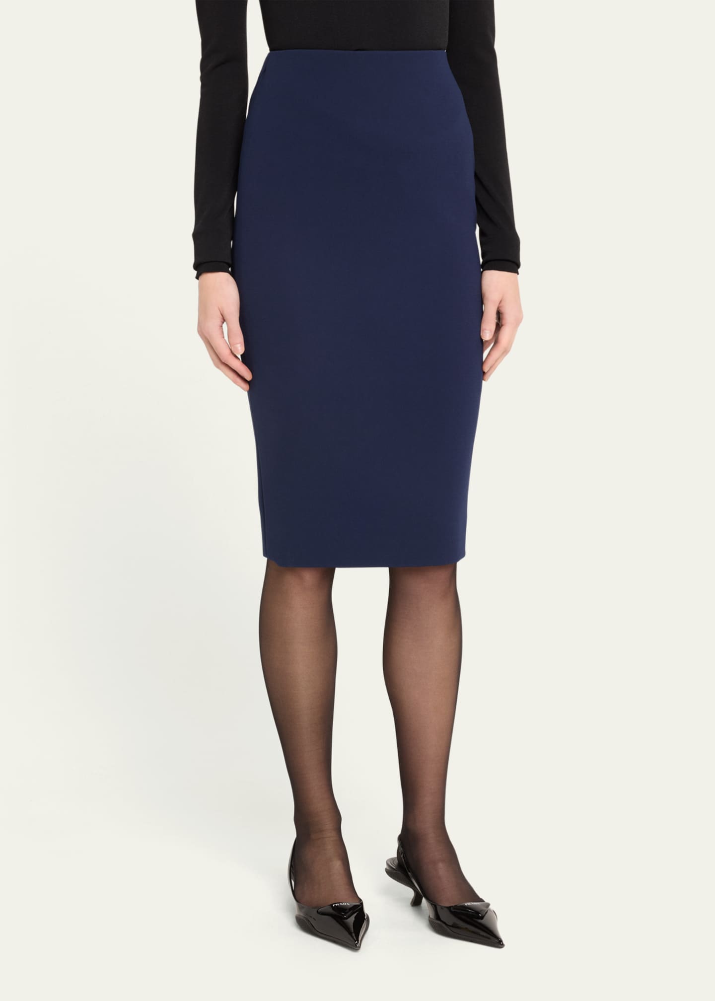 Victoria Beckham Matte Crepe Pencil Skirt Image 4 of 5