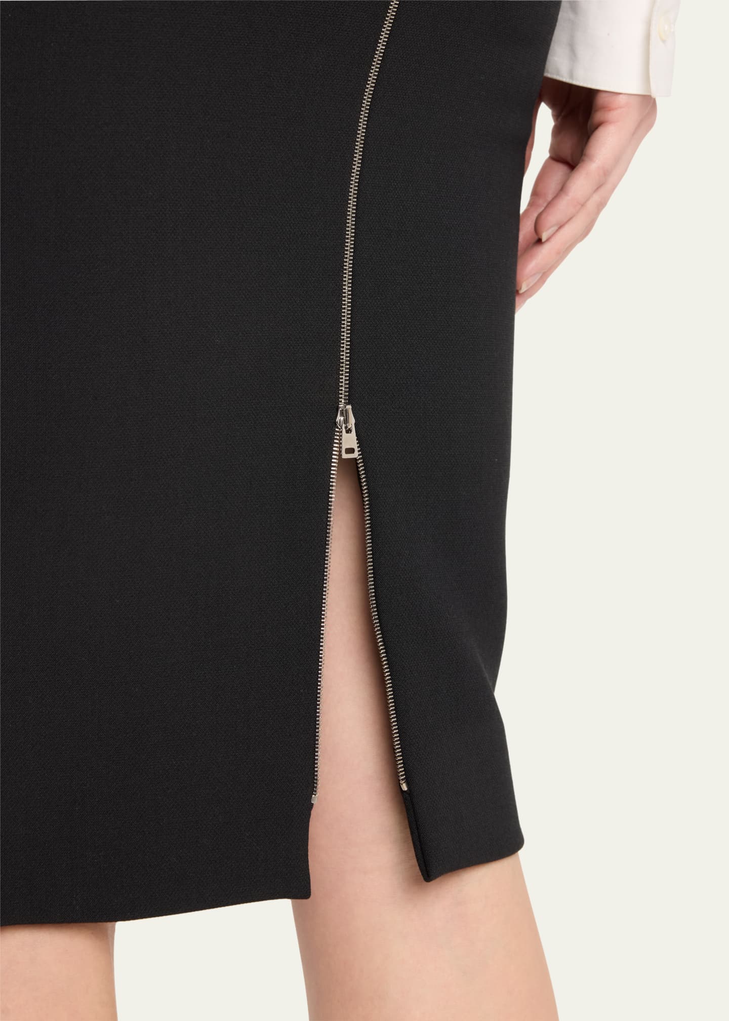 Victoria Beckham Double Wool Crepe Midi Skirt Image 5 of 5