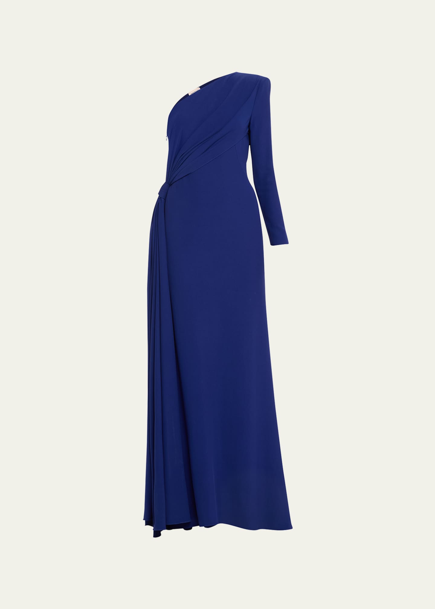 Alexander McQueen Crepe One-Shoulder Gown with Draped Detail - Bergdorf ...