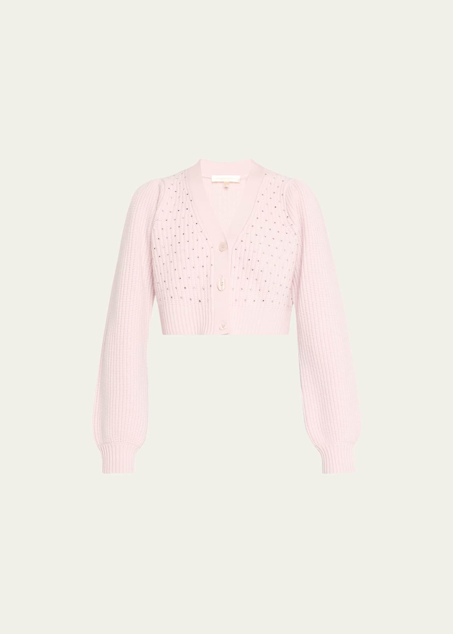 Cropped wool cardigan top
