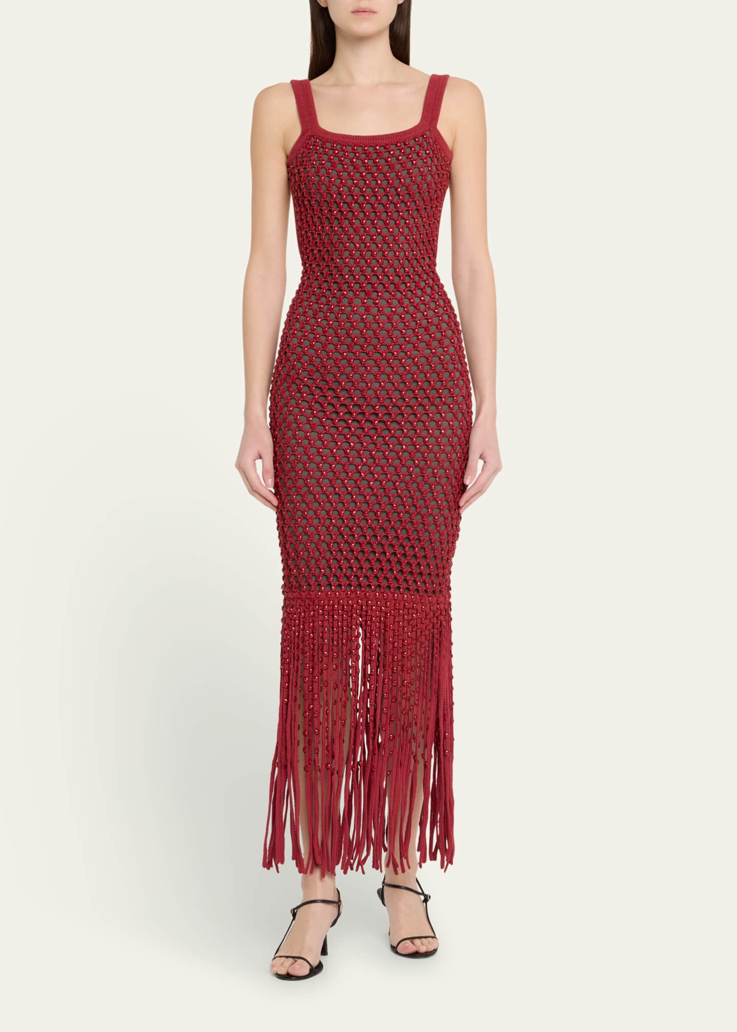 Diotima Gala Backless Crystal Mesh Gown Image 2 of 5