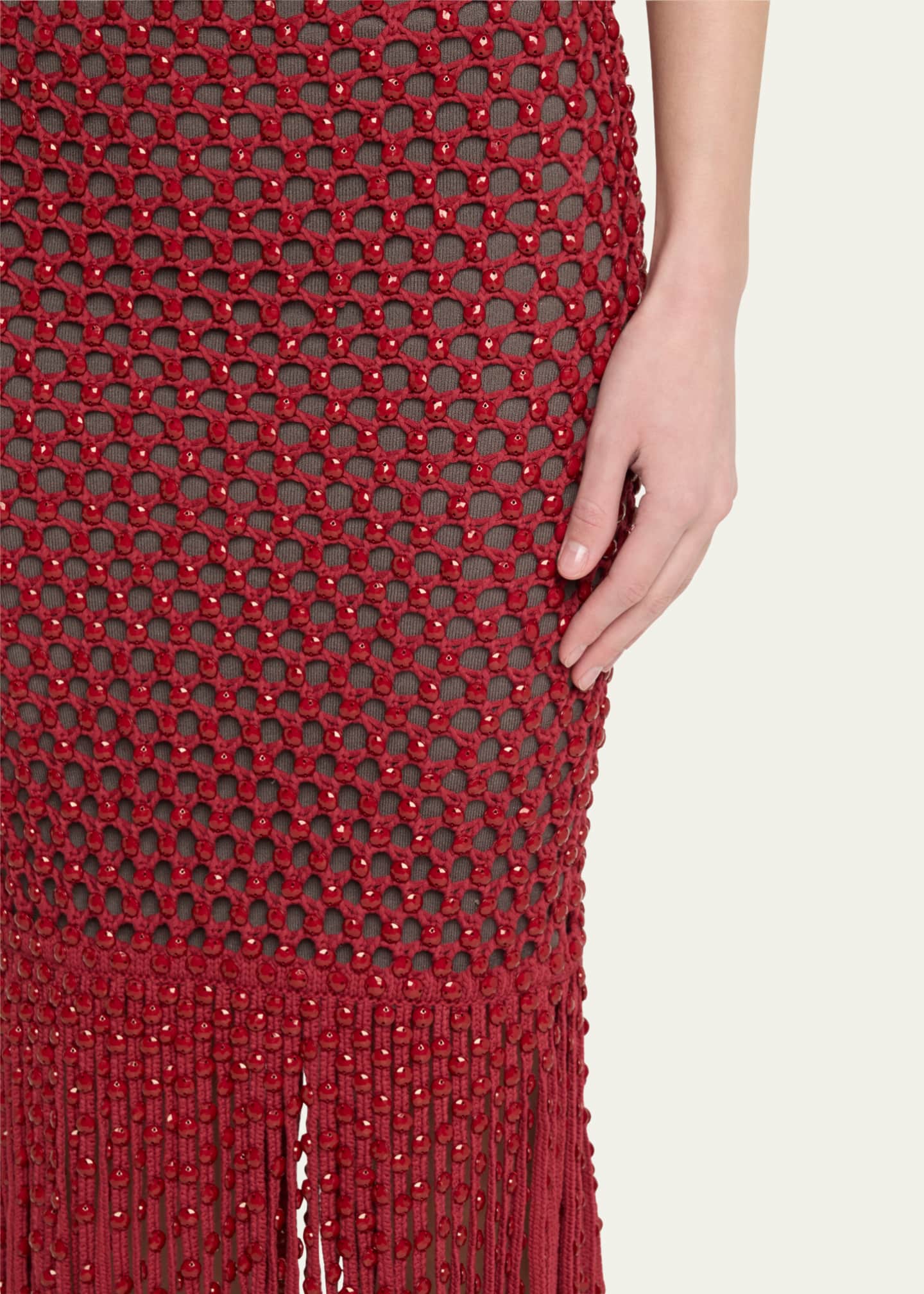 Diotima Gala Backless Crystal Mesh Gown Image 5 of 5