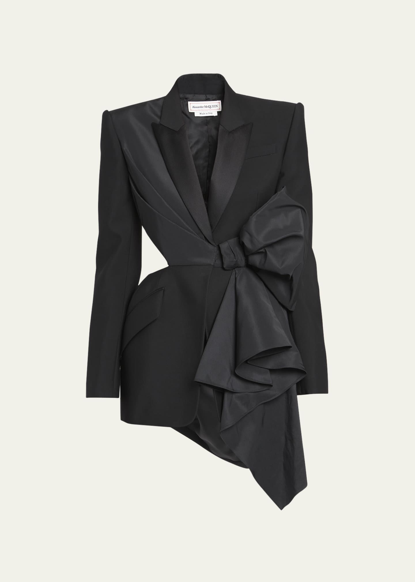 Alexander McQueen Cutout Blazer Jacket with Bow Detail - Bergdorf Goodman