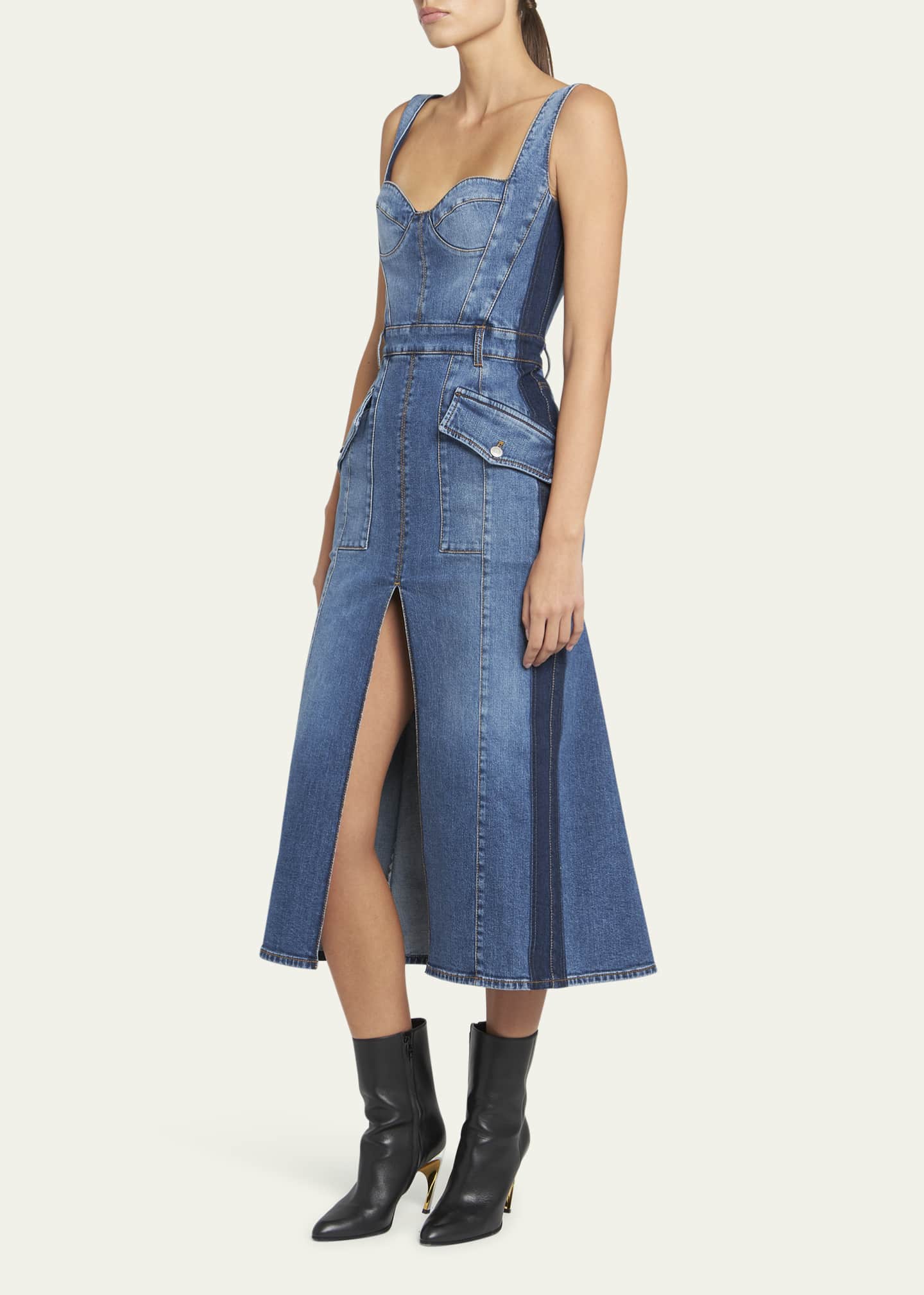 Alexander mcqueen outlet denim dress