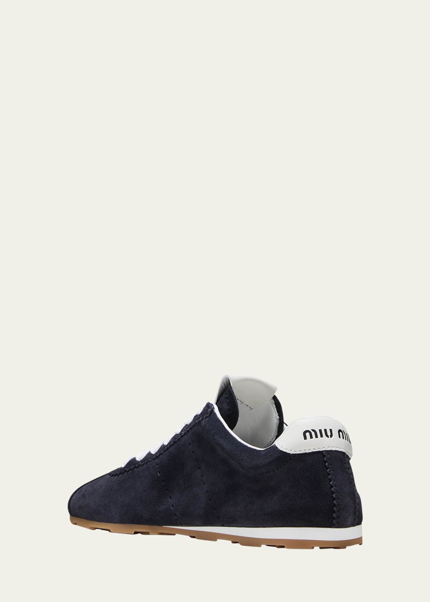Miu Miu Suede Bicolor Retro Trainer Sneakers Image 4 of 6