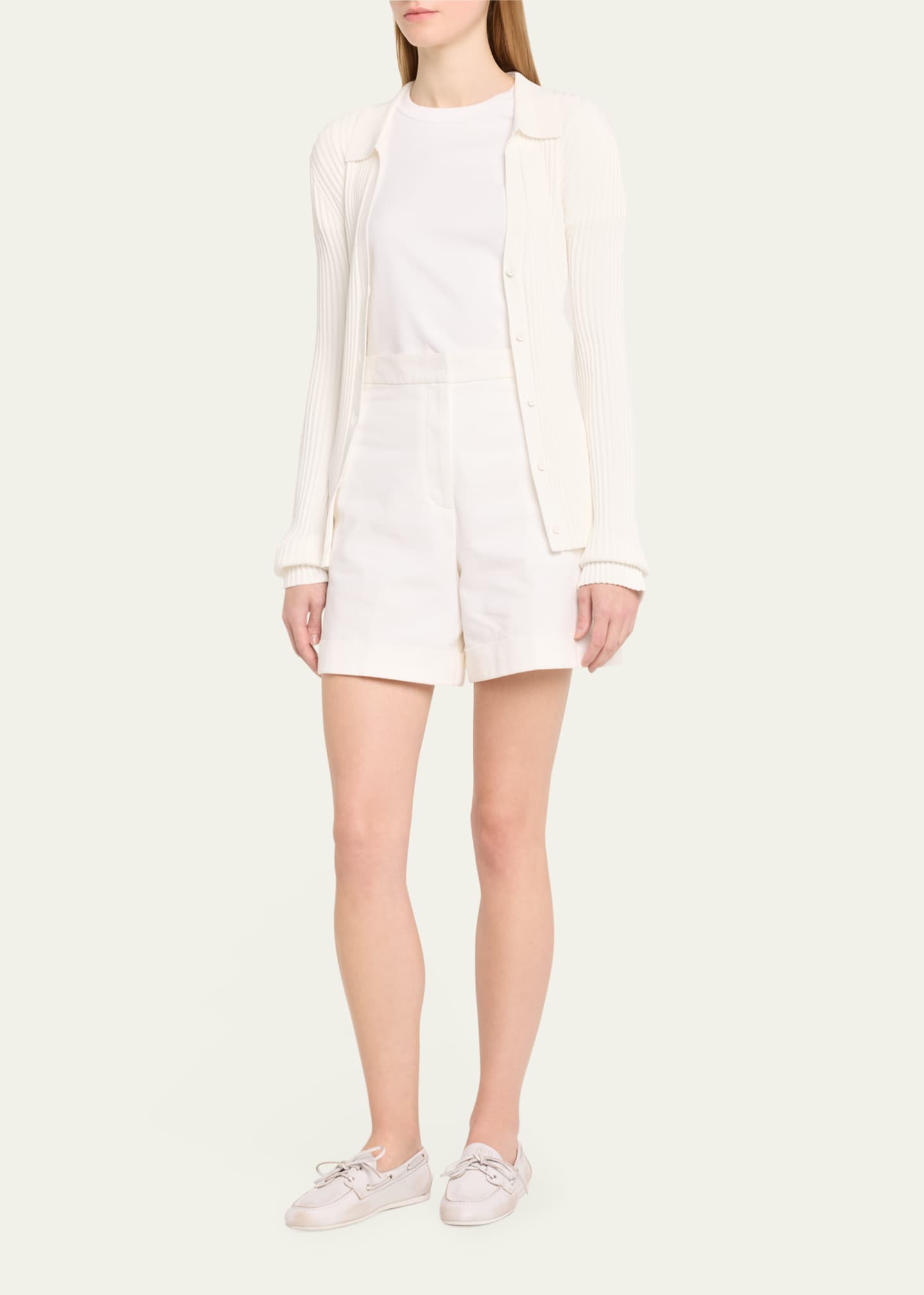 Miu Miu Leather Lace-Up Moccasins Image 3 of 5